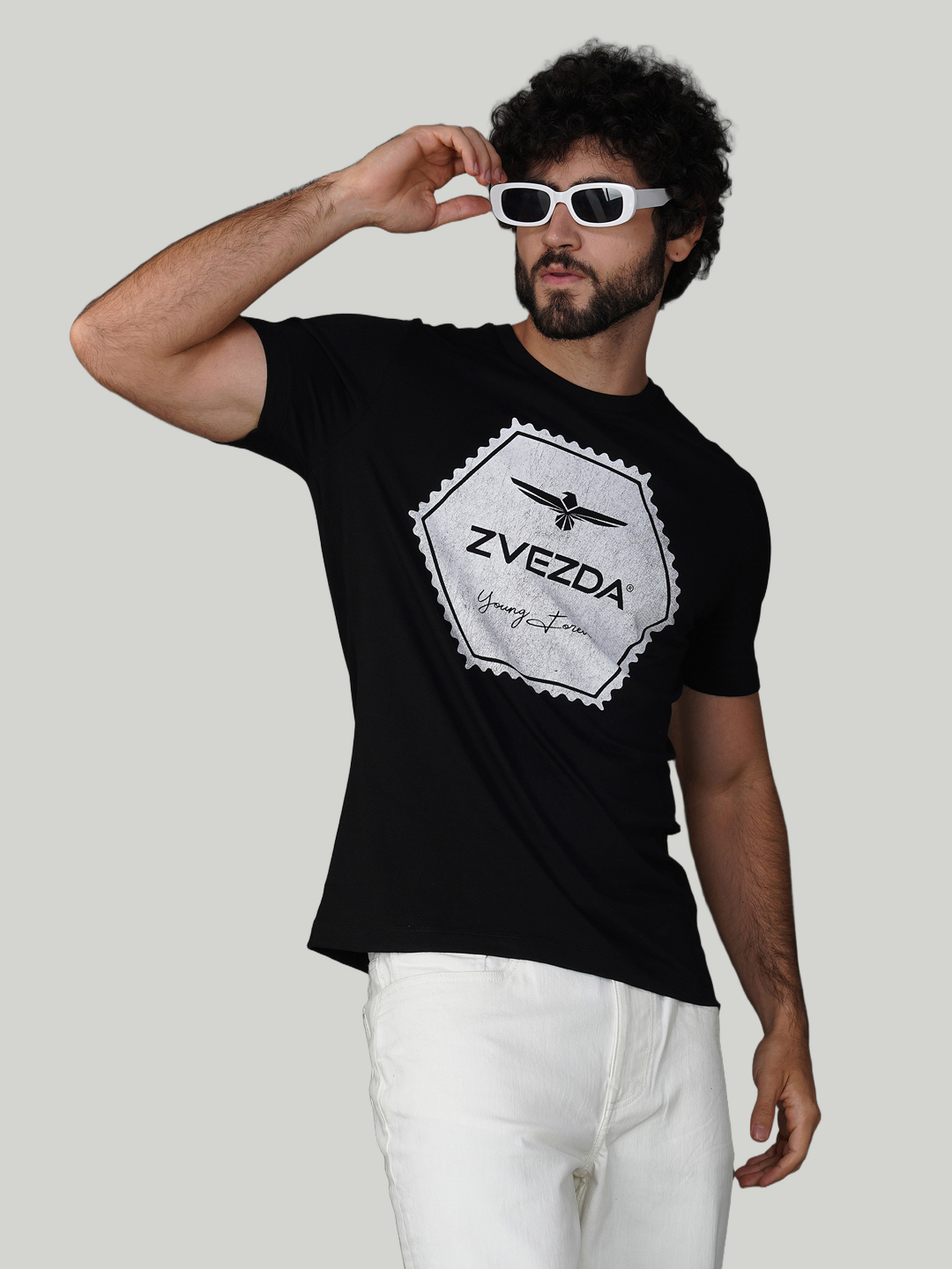 Black Zvezda Original Cotton Jersey T-Shirt - Euro Fit (BRT-022A)