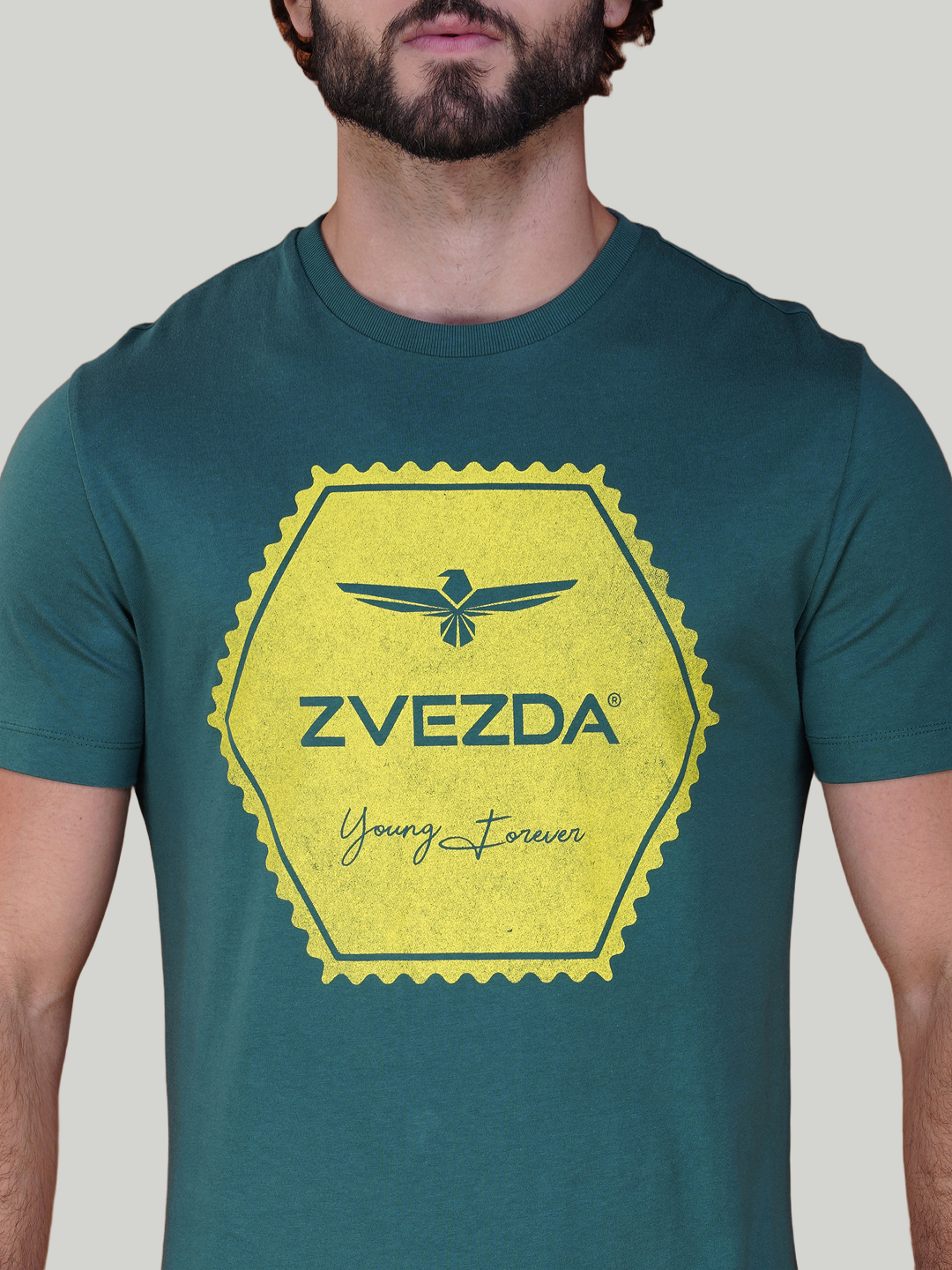 Pine Green Zvezda Original Cotton Jersey T-Shirt - Euro Fit (BRT-022B)