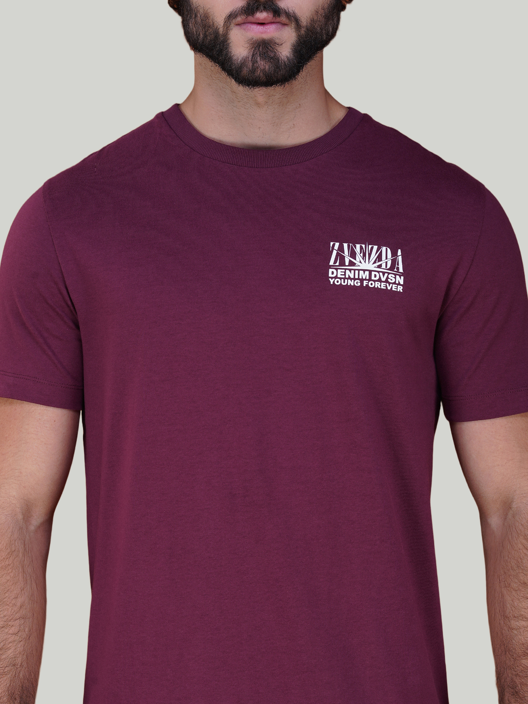 Maroon Zvezda Original Cotton Jersey T-Shirt - Euro Fit (BRT-011A)