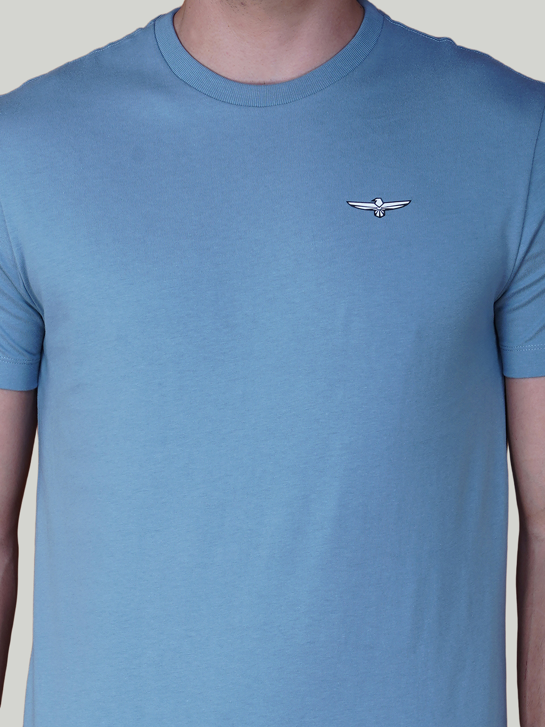 Sky Blue Solid Cotton Jersey T-Shirt – Euro Fit (CT-011)