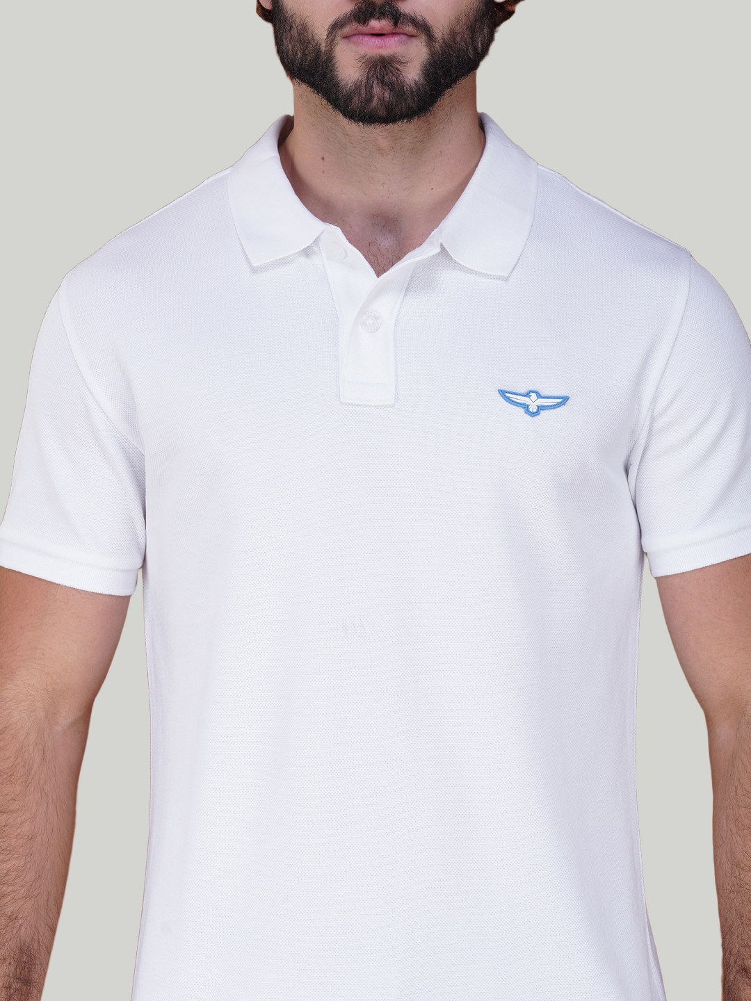 White Premium Pique Cotton Classic Polo T-shirt-Euro Fit (CP 001)