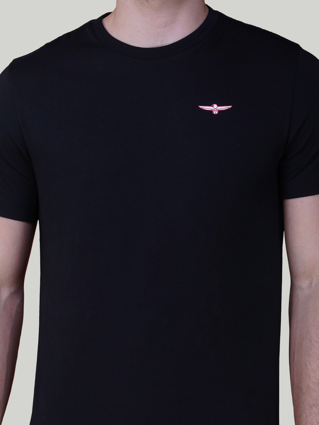 Black Solid Cotton Jersey T-Shirt – Euro Fit (CT-005)