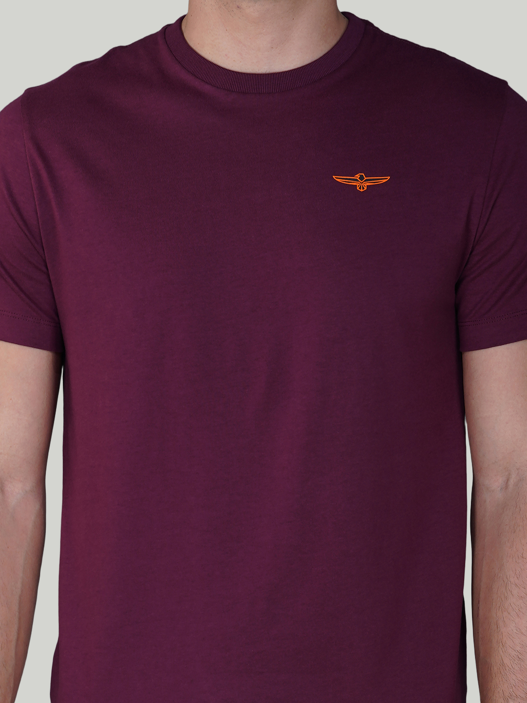 Maroon Solid Cotton Jersey T-Shirt – Euro Fit (CT-015)