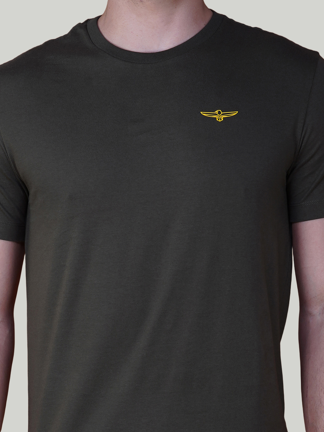 Dark Olive Green Solid Cotton Jersey T-Shirt – Euro Fit (CT-008)