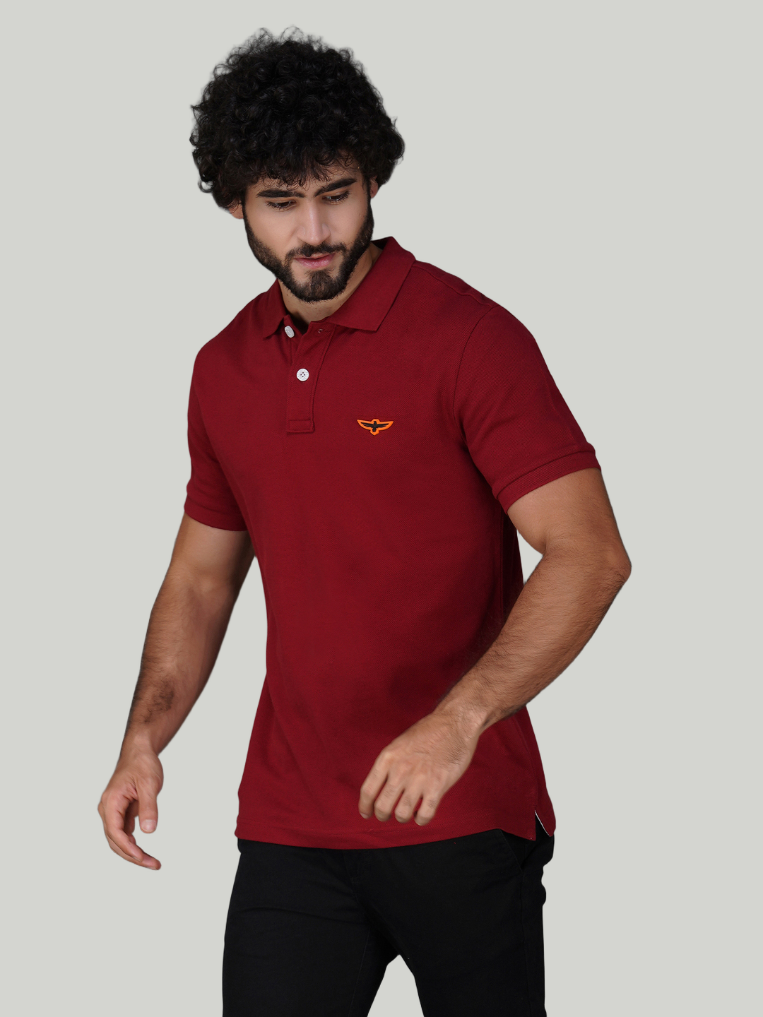 Maroon Premium Pique Cotton Classic Polo T-shirt-Euro Fit (CP 007)