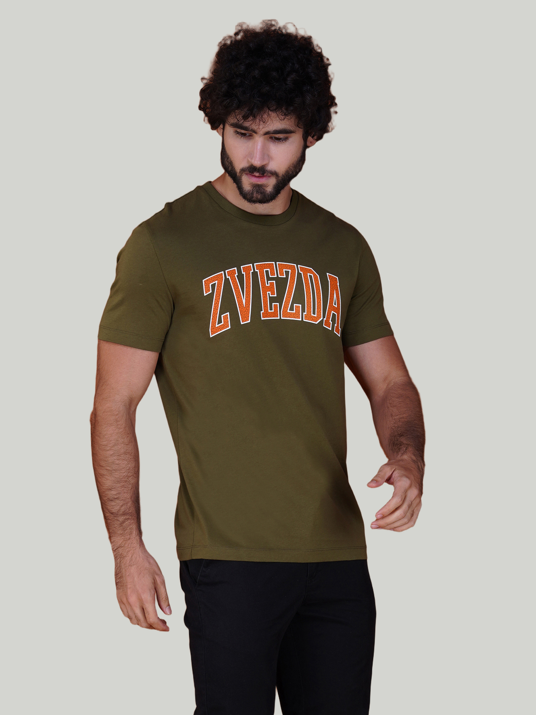 Army Green Zvezda Original Cotton Jersey T-Shirt - Euro Fit (BRT-013C)