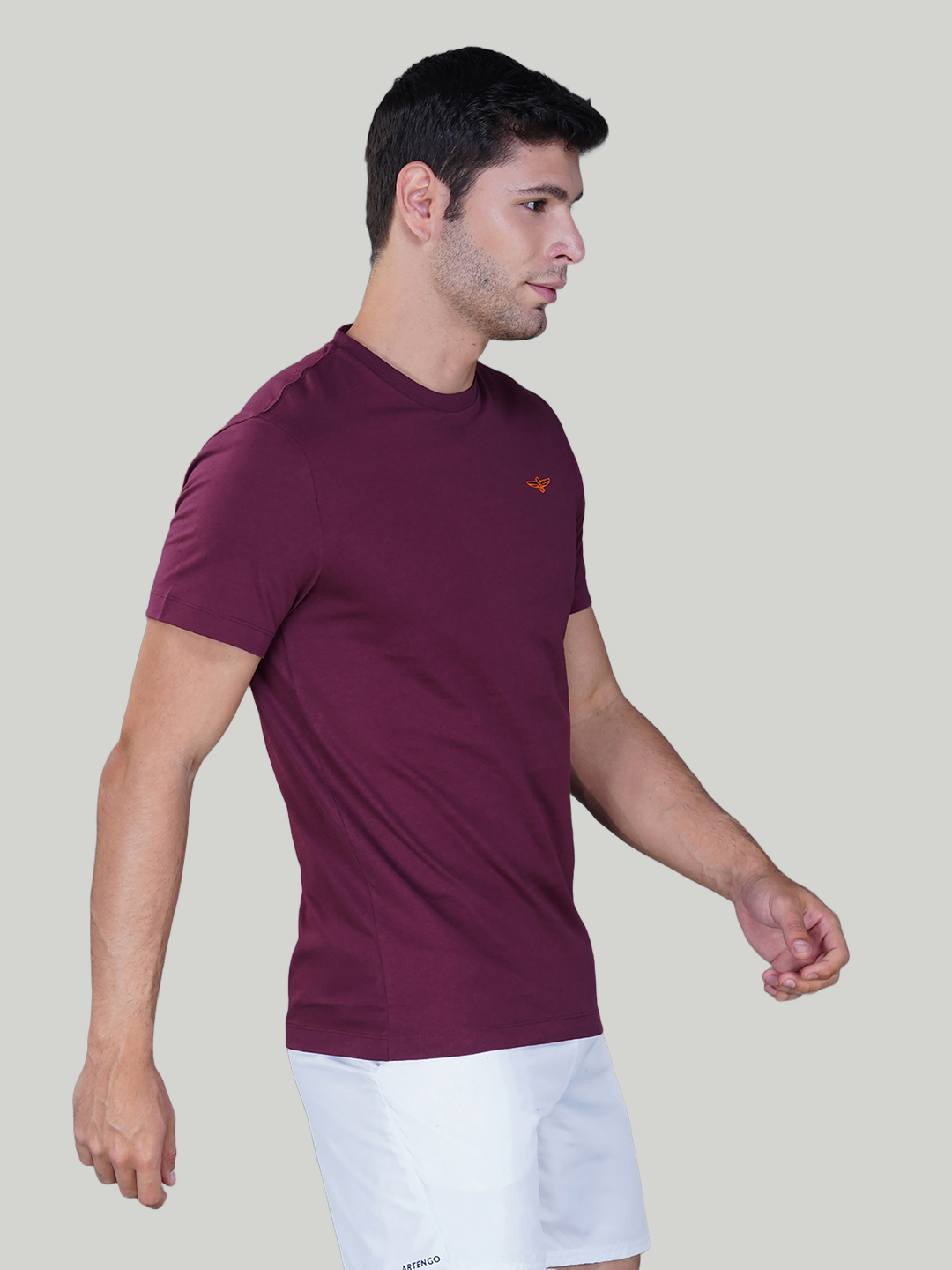 Maroon Solid Cotton Jersey T-Shirt – Euro Fit (CT-015)