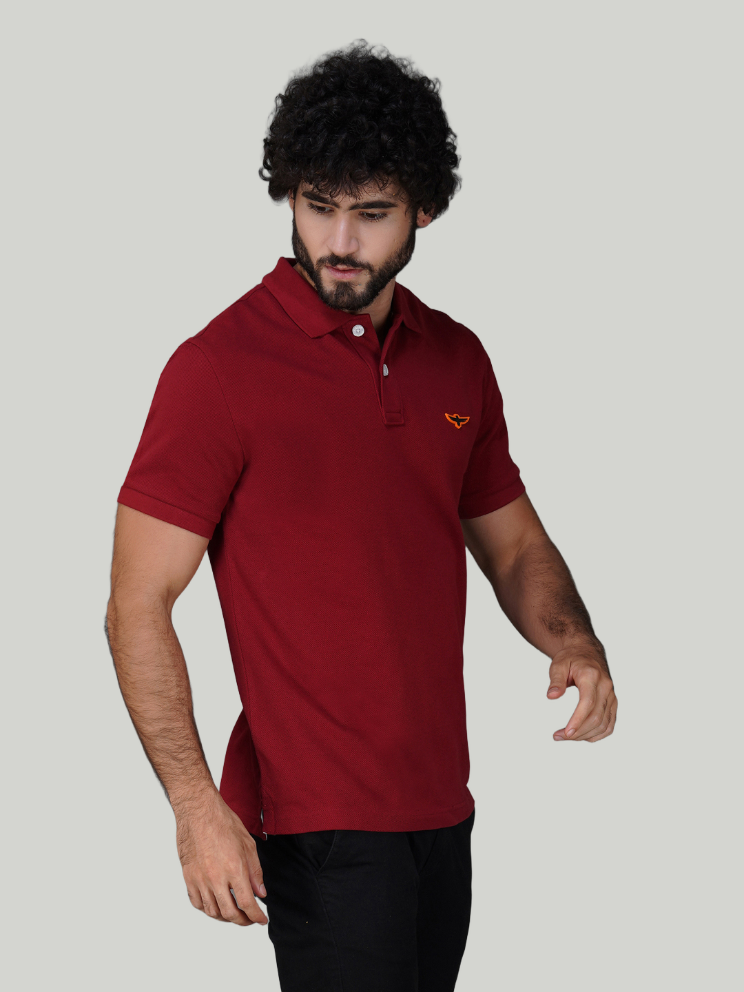 Maroon Premium Pique Cotton Classic Polo T-shirt-Euro Fit (CP 007)