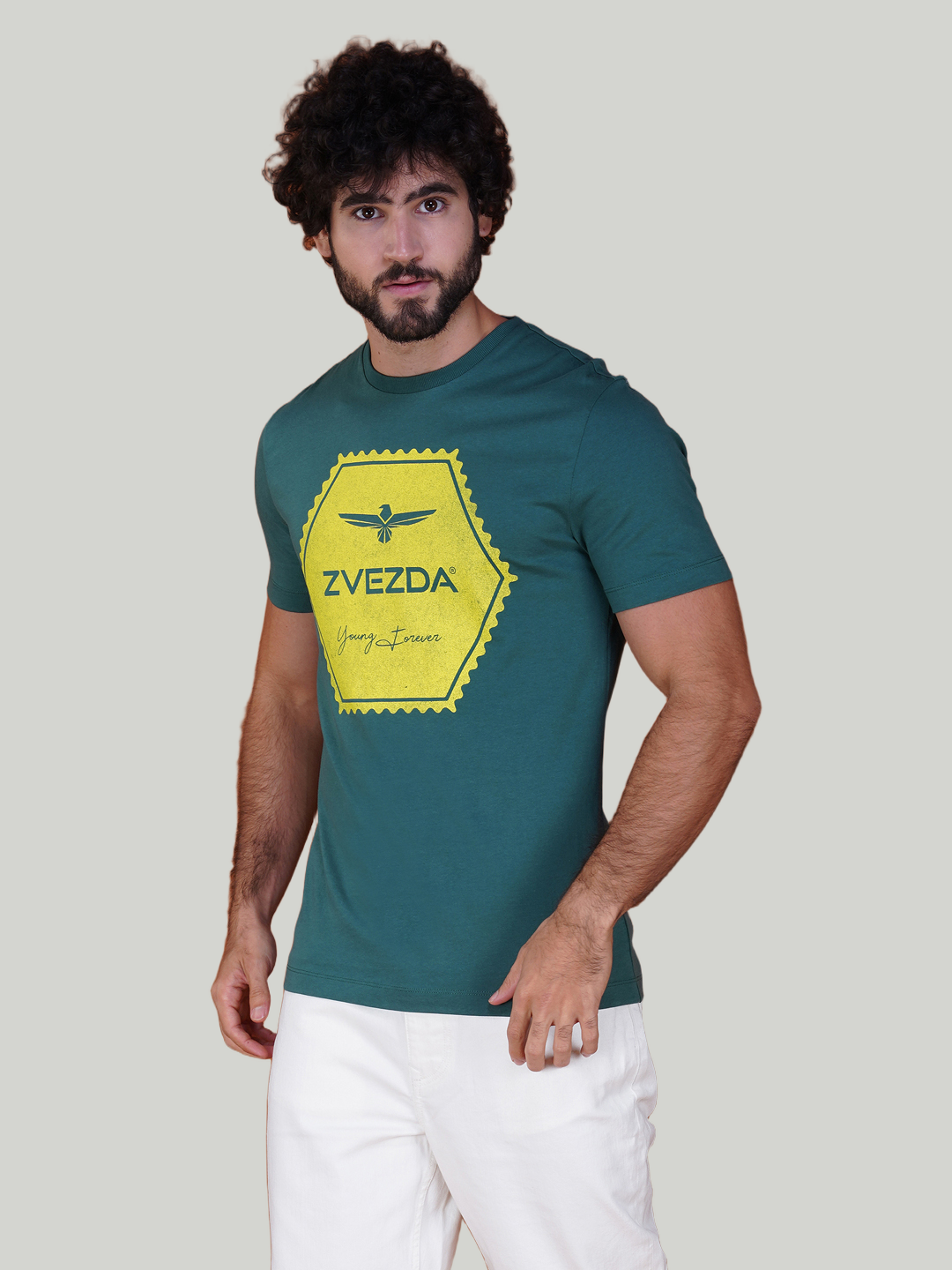 Pine Green Zvezda Original Cotton Jersey T-Shirt - Euro Fit (BRT-022B)