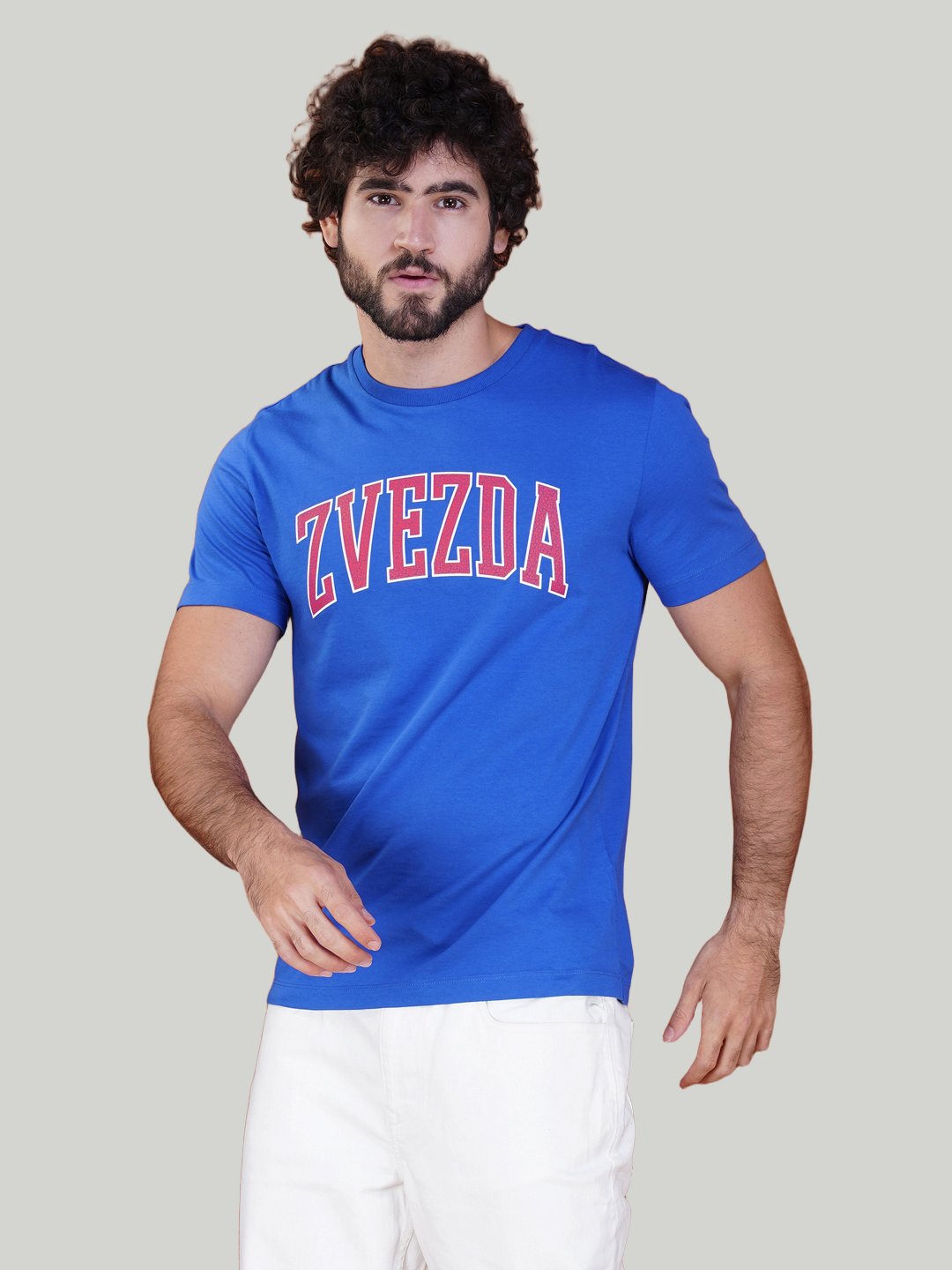 Blue Zvezda Original Cotton Jersey T-Shirt - Euro Fit (BRT-013B)