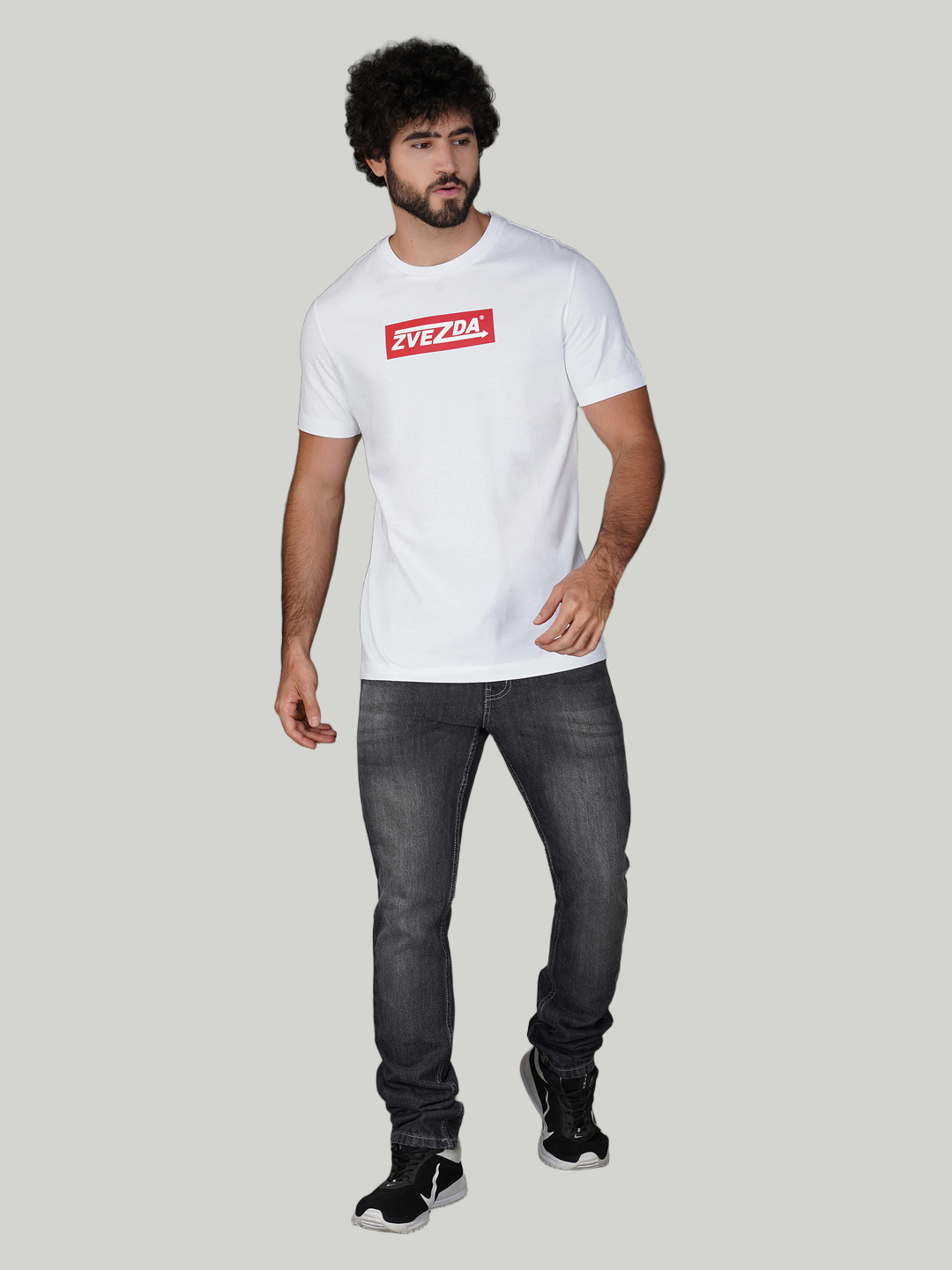 White Zvezda Original Cotton Jersey T-Shirt - Euro Fit (BRT-024A)