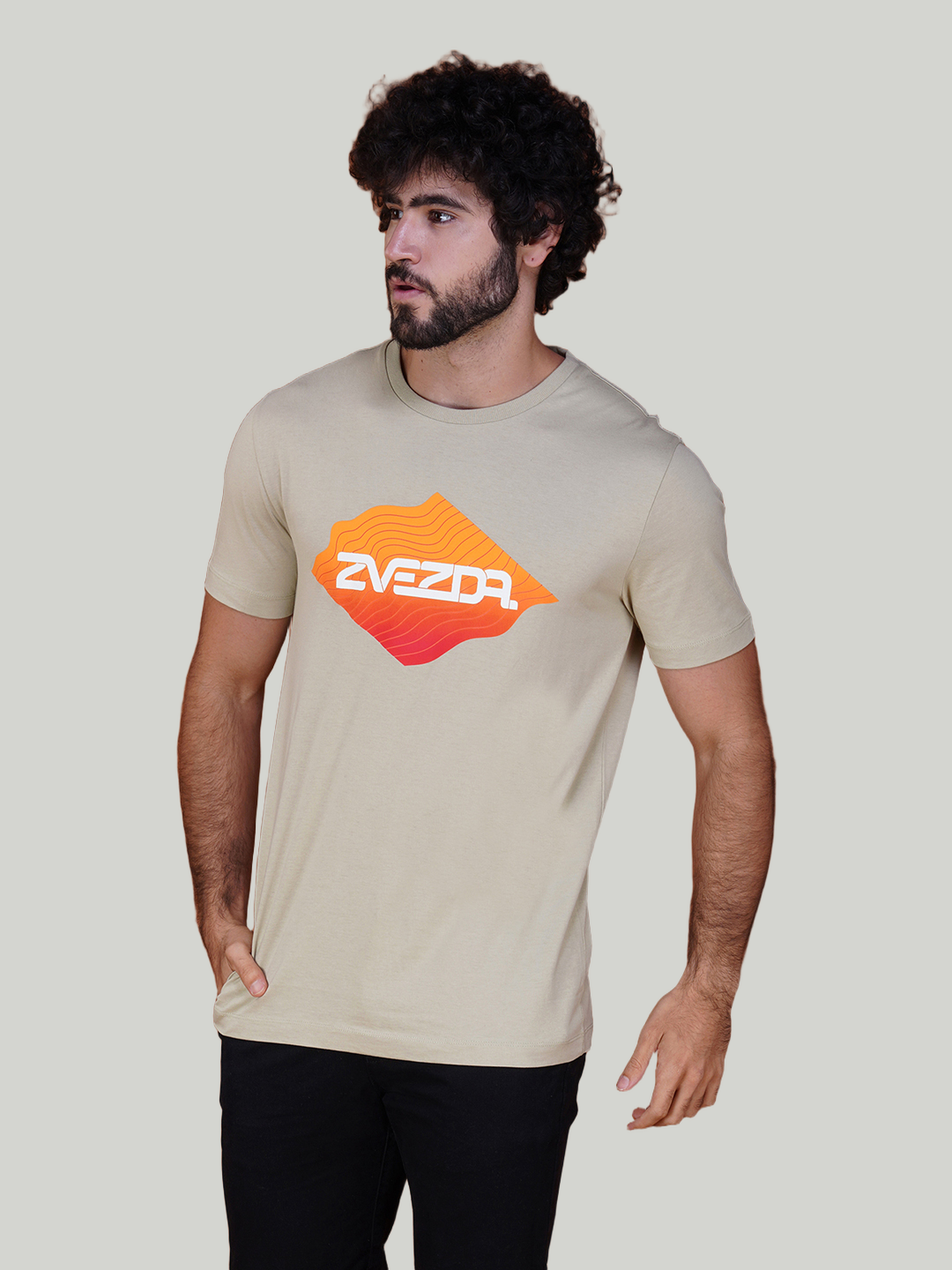 Warm Grey Zvezda Original Cotton Jersey T-Shirt - Euro Fit (BRT-010B)