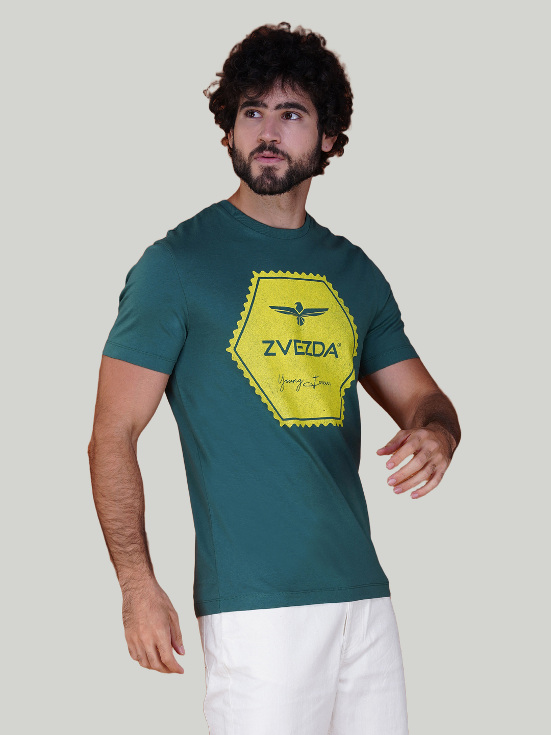 Pine Green Zvezda Original Cotton Jersey T-Shirt - Euro Fit (BRT-022B)