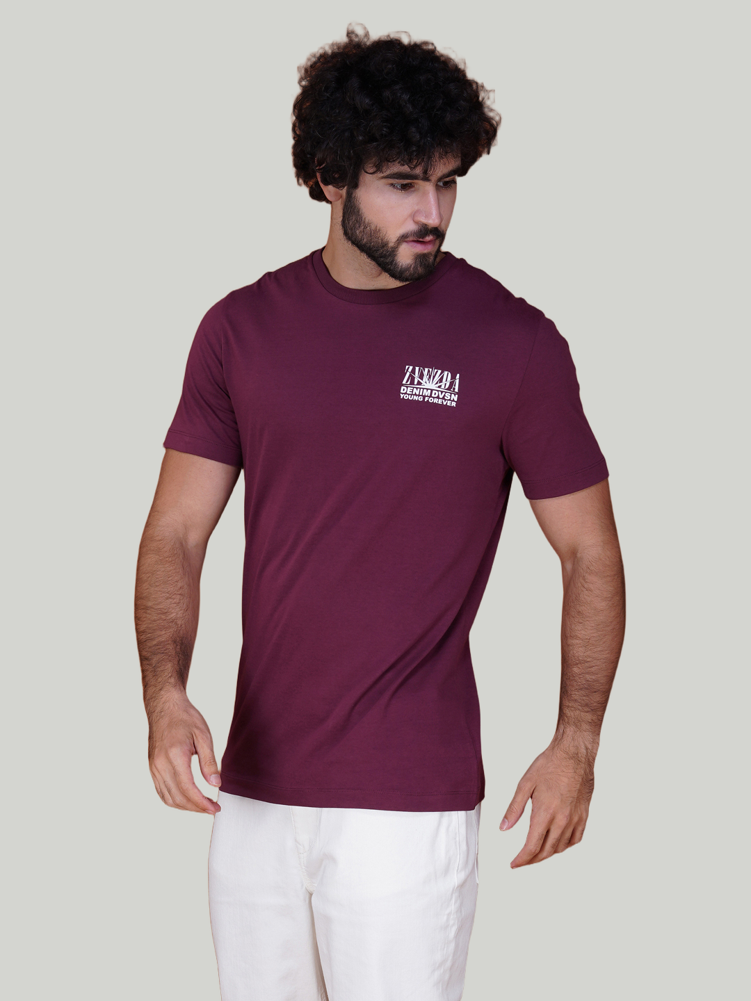 Maroon Zvezda Original Cotton Jersey T-Shirt - Euro Fit (BRT-011A)