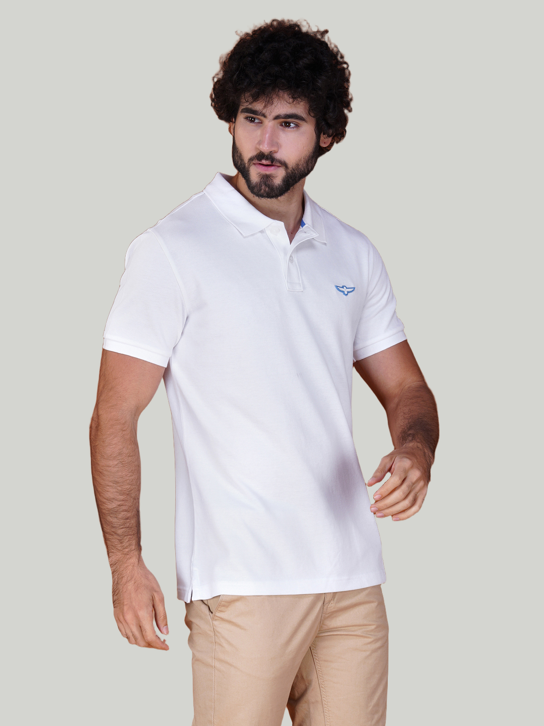White Premium Pique Cotton Classic Polo T-shirt-Euro Fit (CP 001)
