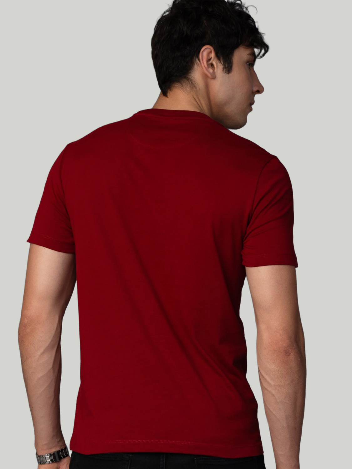 Burgundy Zvezda Original Cotton Jersey T-Shirt - Euro Fit (BRT-020B)