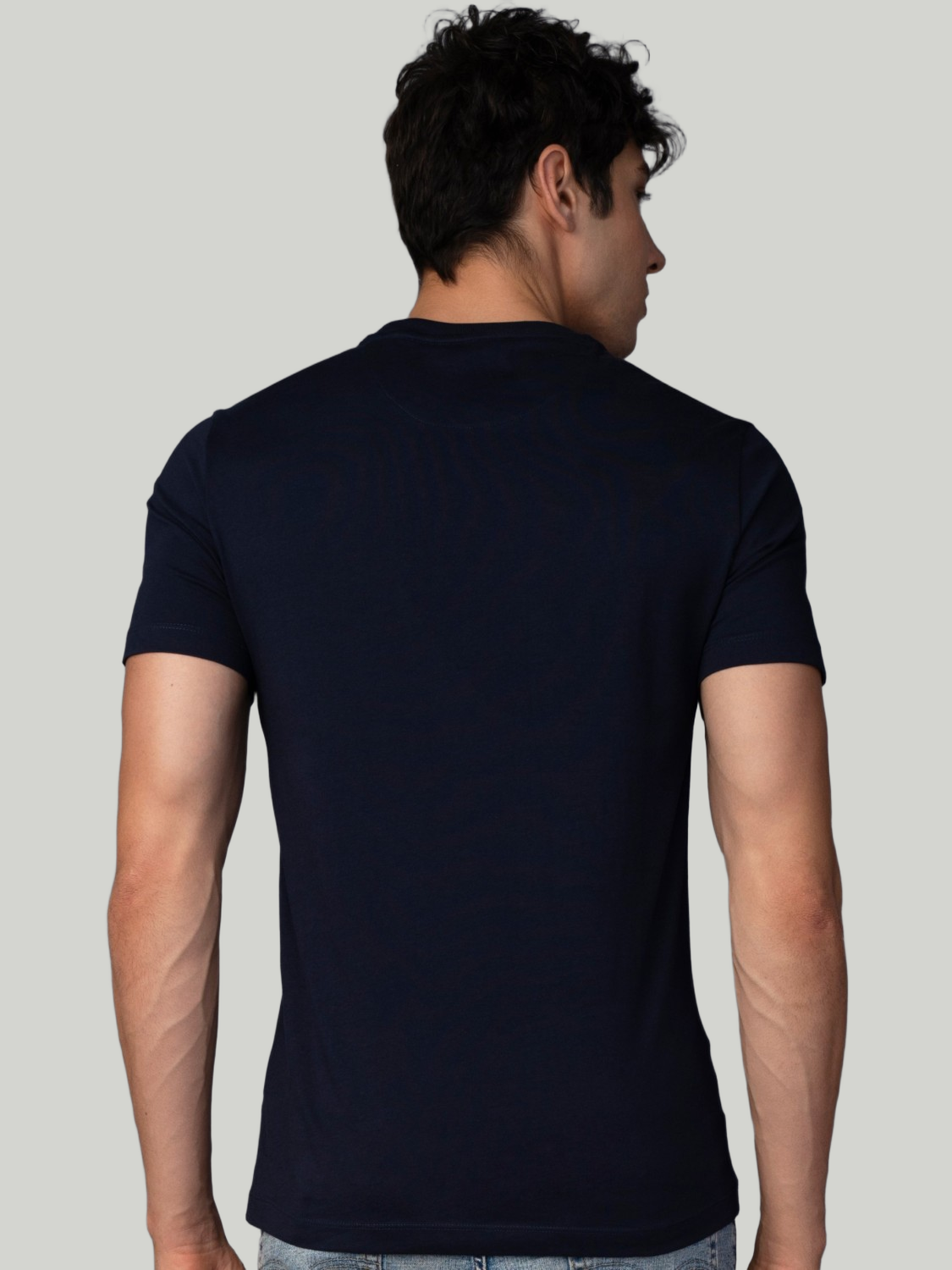 Navy Blue Zvezda Original Cotton Jersey T-Shirt - Euro Fit (BRT-017B)