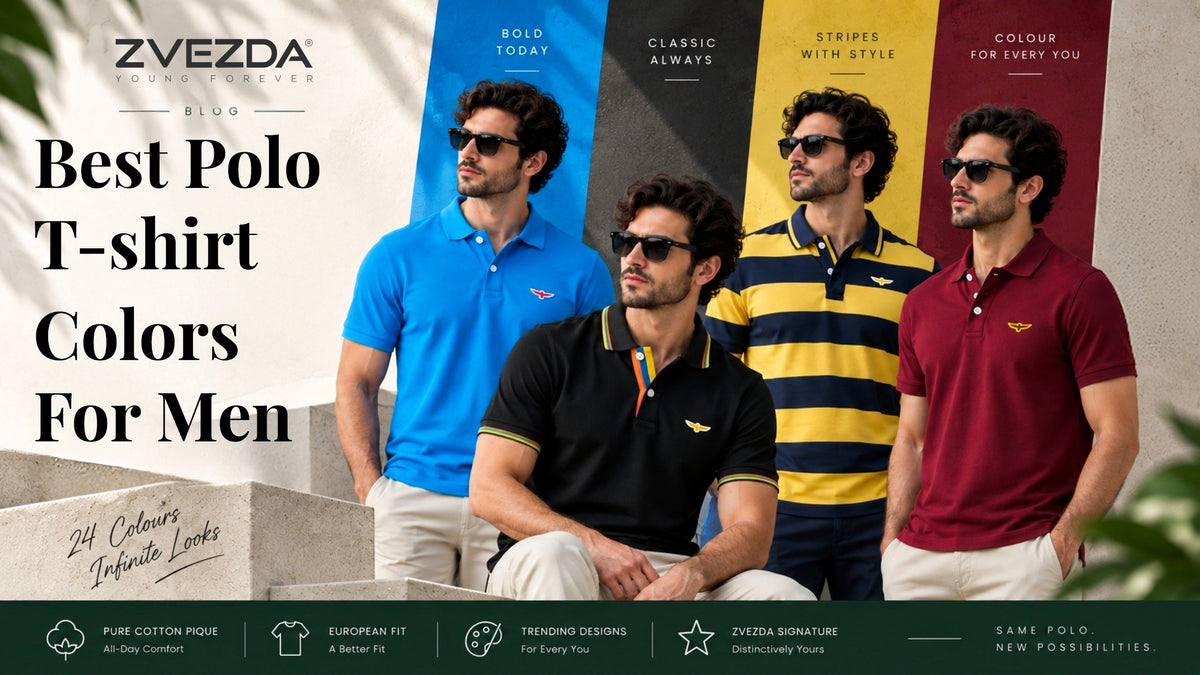 Best Polo T-Shirt Colours for Men: From Classic Navy to Bold Colour Blocks