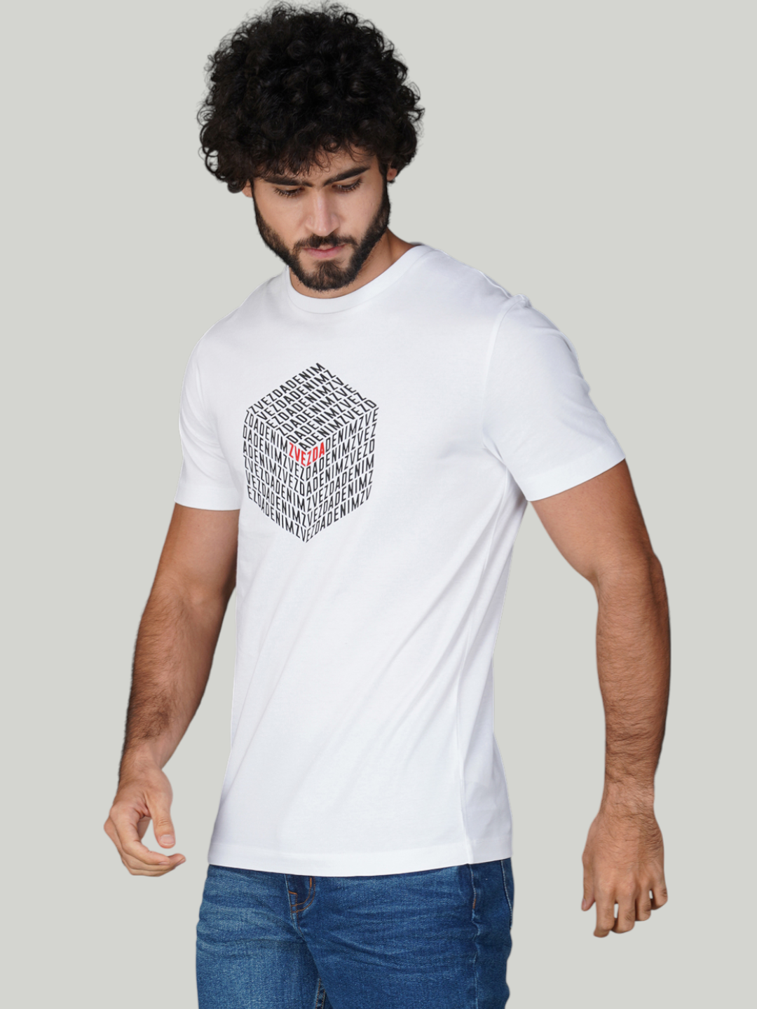 White Zvezda Original Cotton Jersey T-Shirt - Euro Fit (BRT-006B)