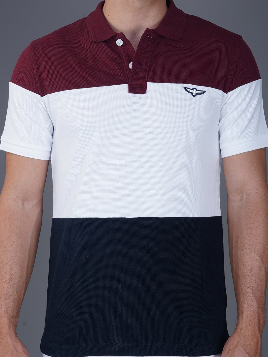 Pomegranate/white/Navy Color Block zoom view