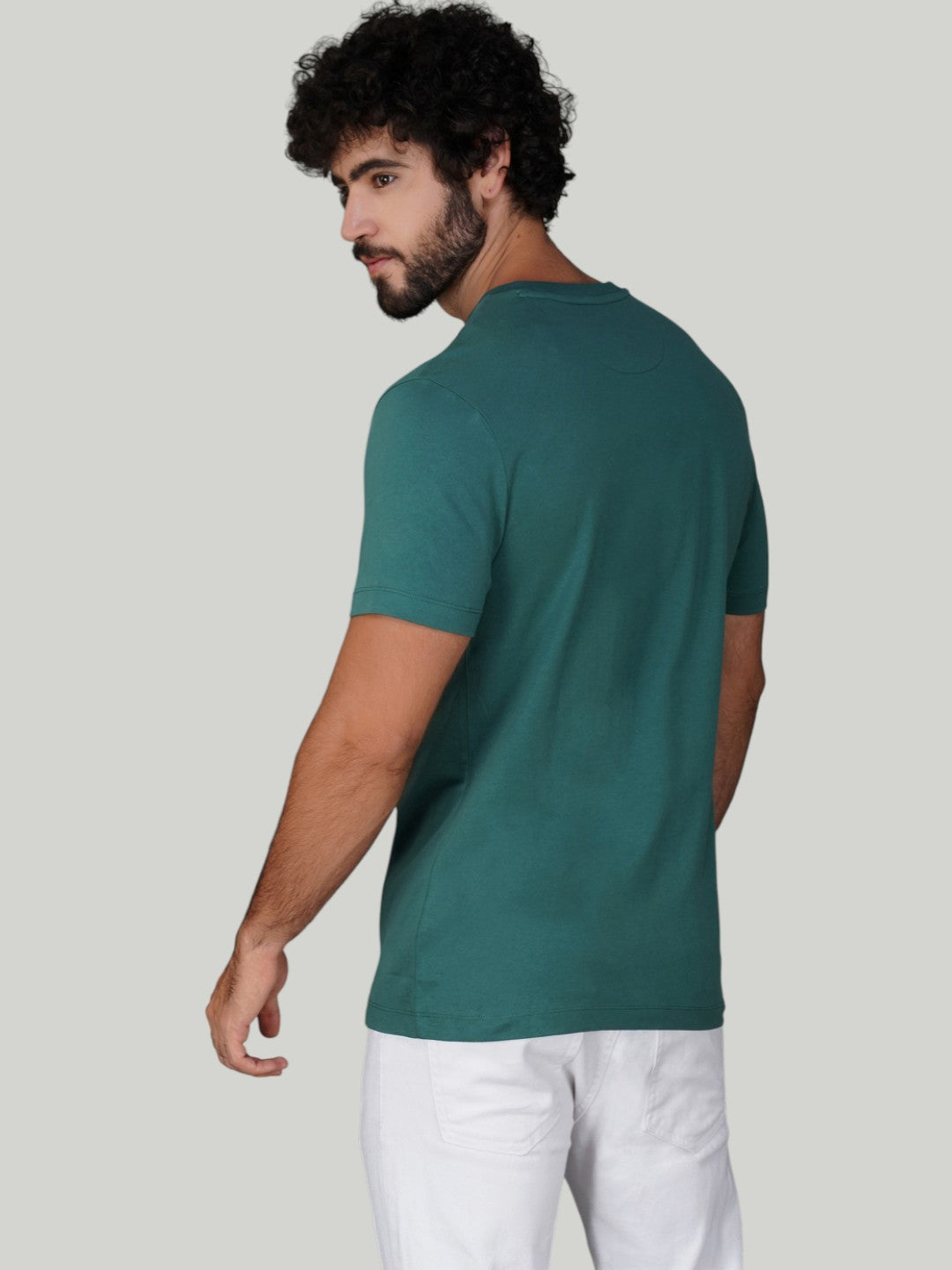 Pine Green Cotton Jersey HD Print T-Shirt - Euro Fit (BRT-004C)