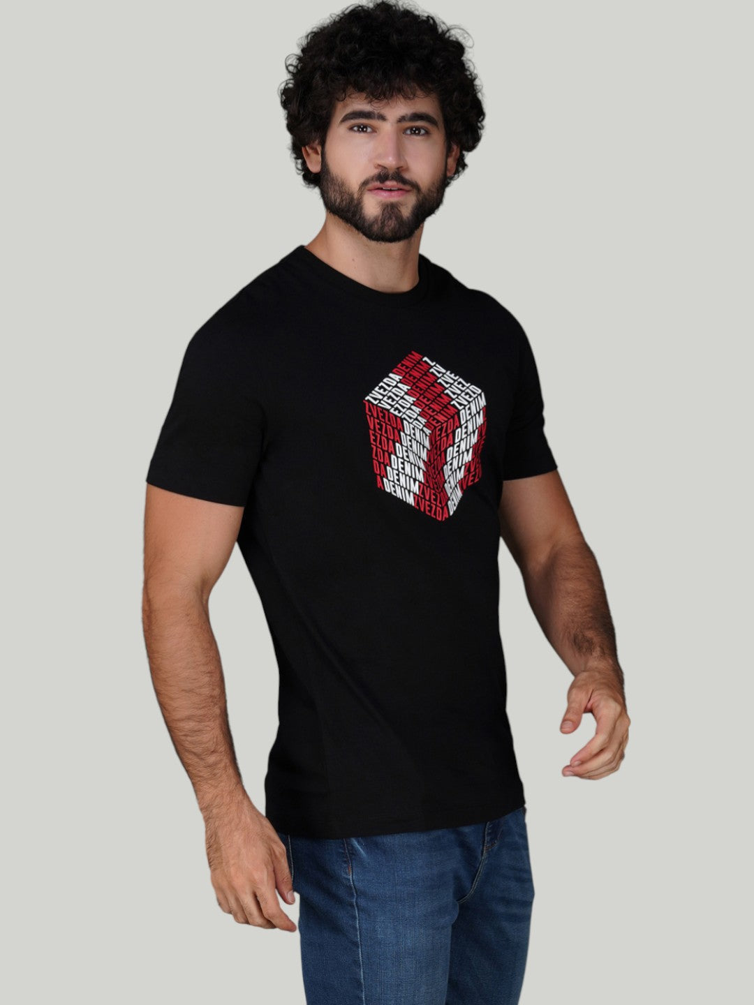 Black Zvezda Original Cotton Jersey T-Shirt - Euro Fit (BRT-006C)