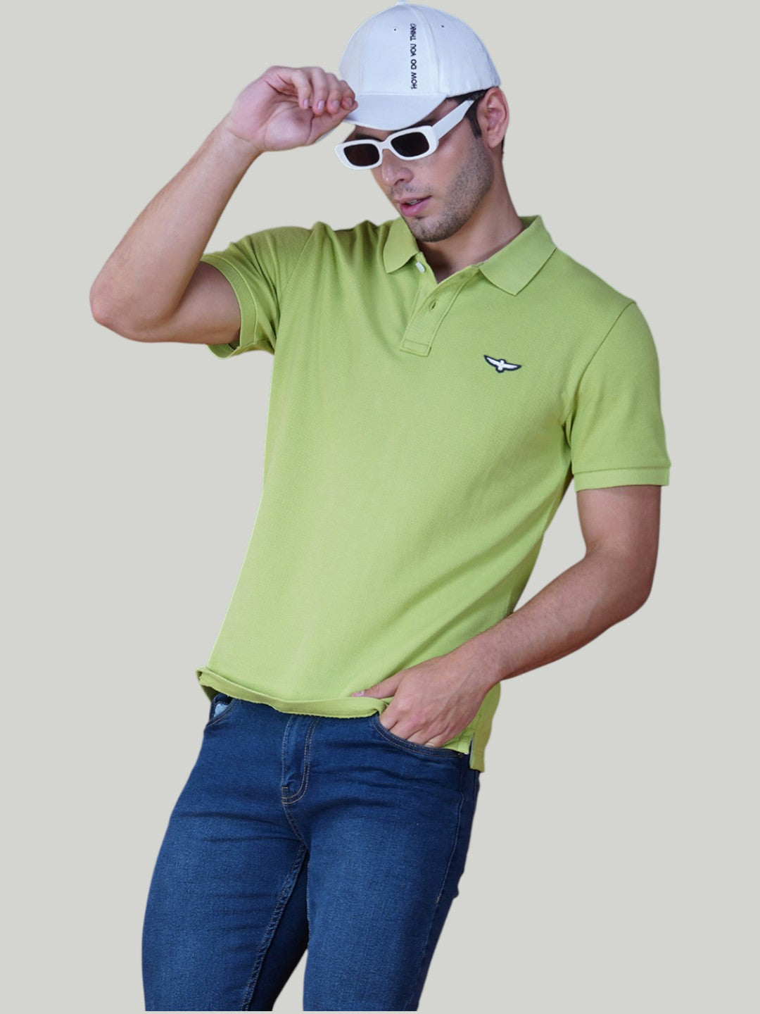 Lime Green Premium Pique Cotton Classic Polo T-shirt-Euro Fit (CP 010)