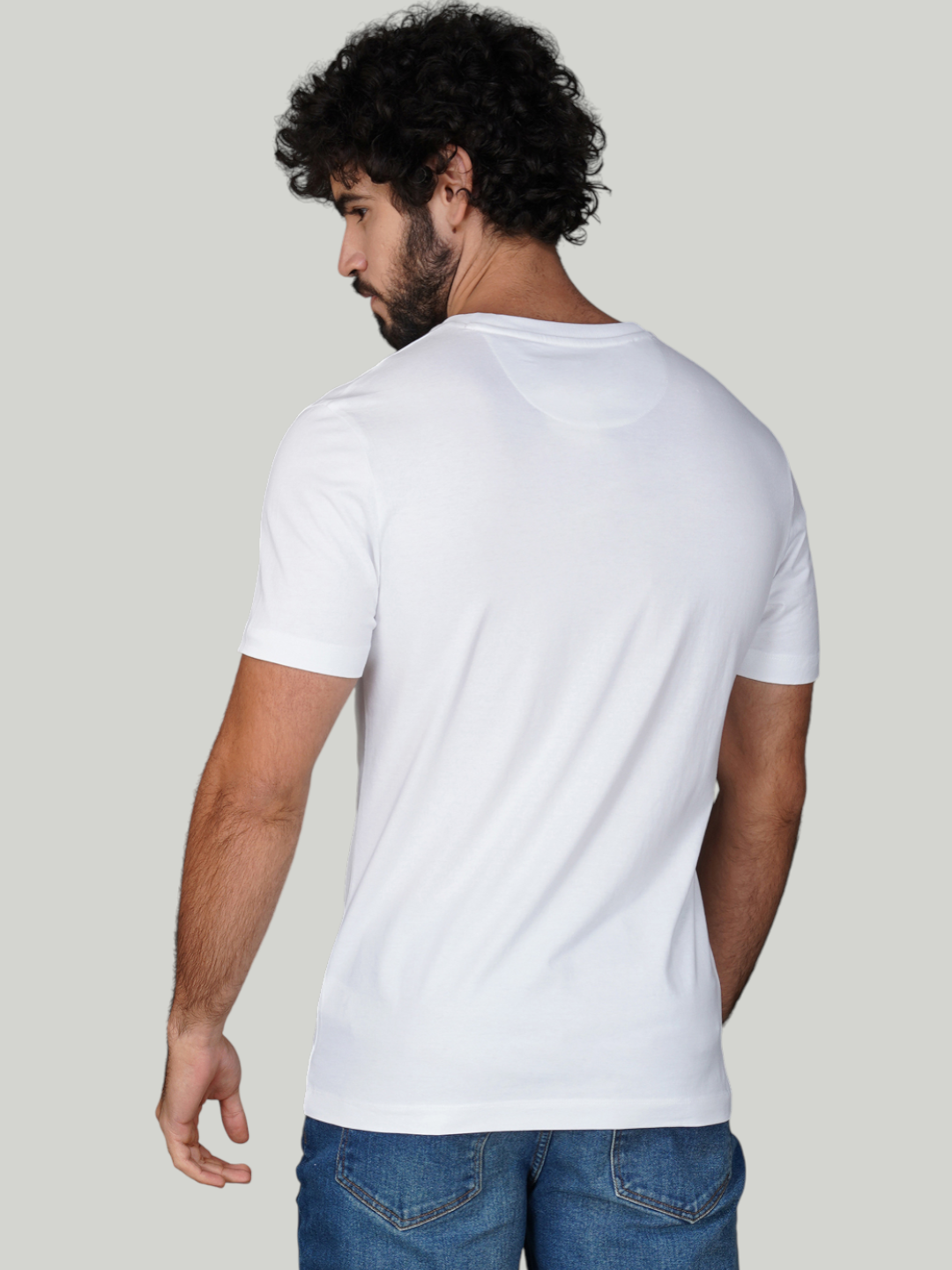 White Zvezda Original Cotton Jersey T-Shirt - Euro Fit (BRT-006B)