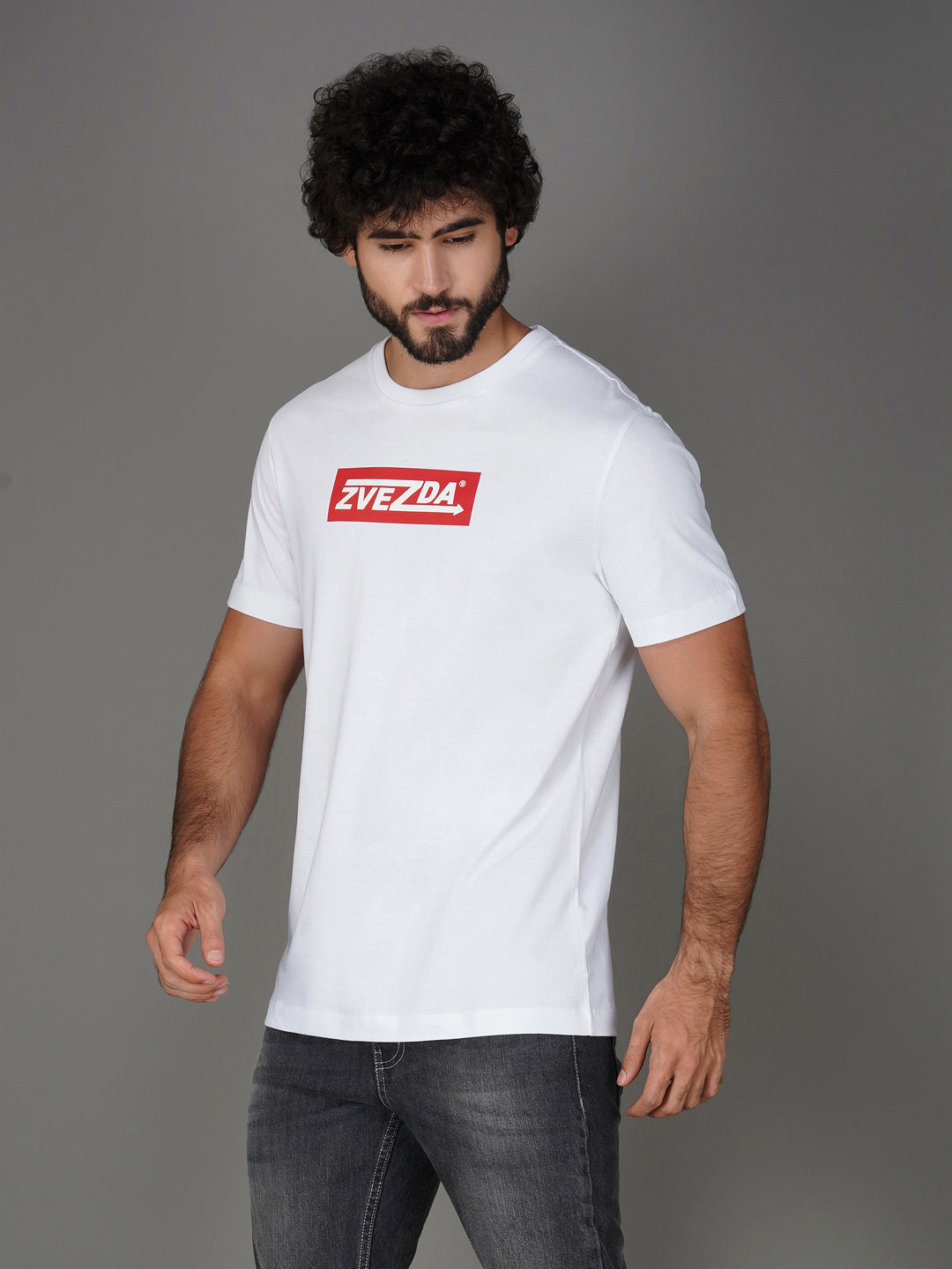 WHITE  BRANDING T-SHIRT LEFT VIEW