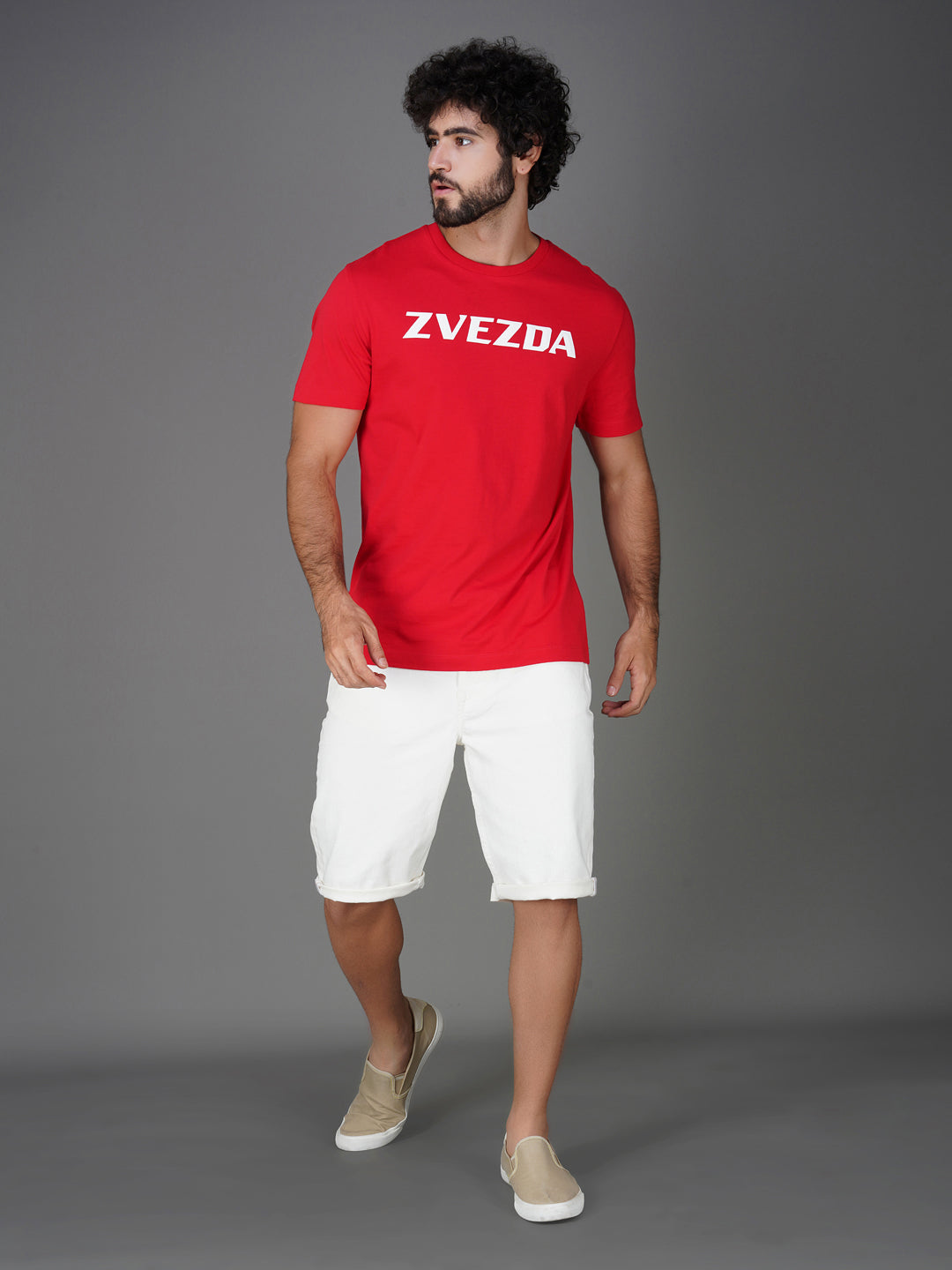 RED 3D SILICON HD PRINT T-SHIRT full view 