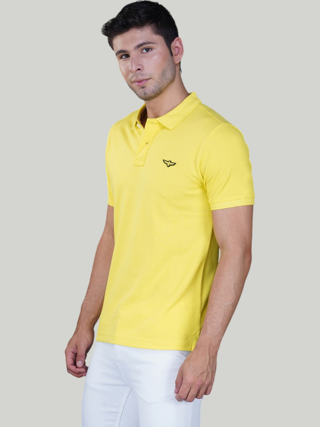 Light Yellow Premium Pique Cotton Classic Polo T-shirt-Euro Fit (CP 012)