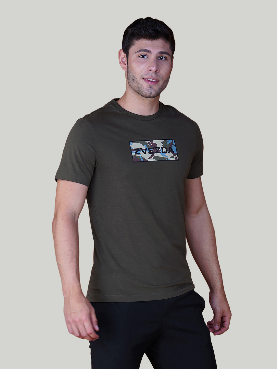 Army Green Zvezda Original Cotton Jersey T-Shirt - Euro Fit (BRT-023B)