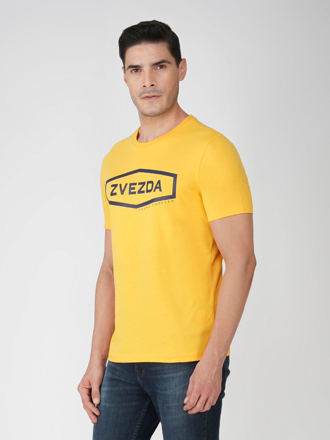 Mustard Yellow Zvezda Original Cotton Jersey T-Shirt - Euro Fit (BRT-008B)