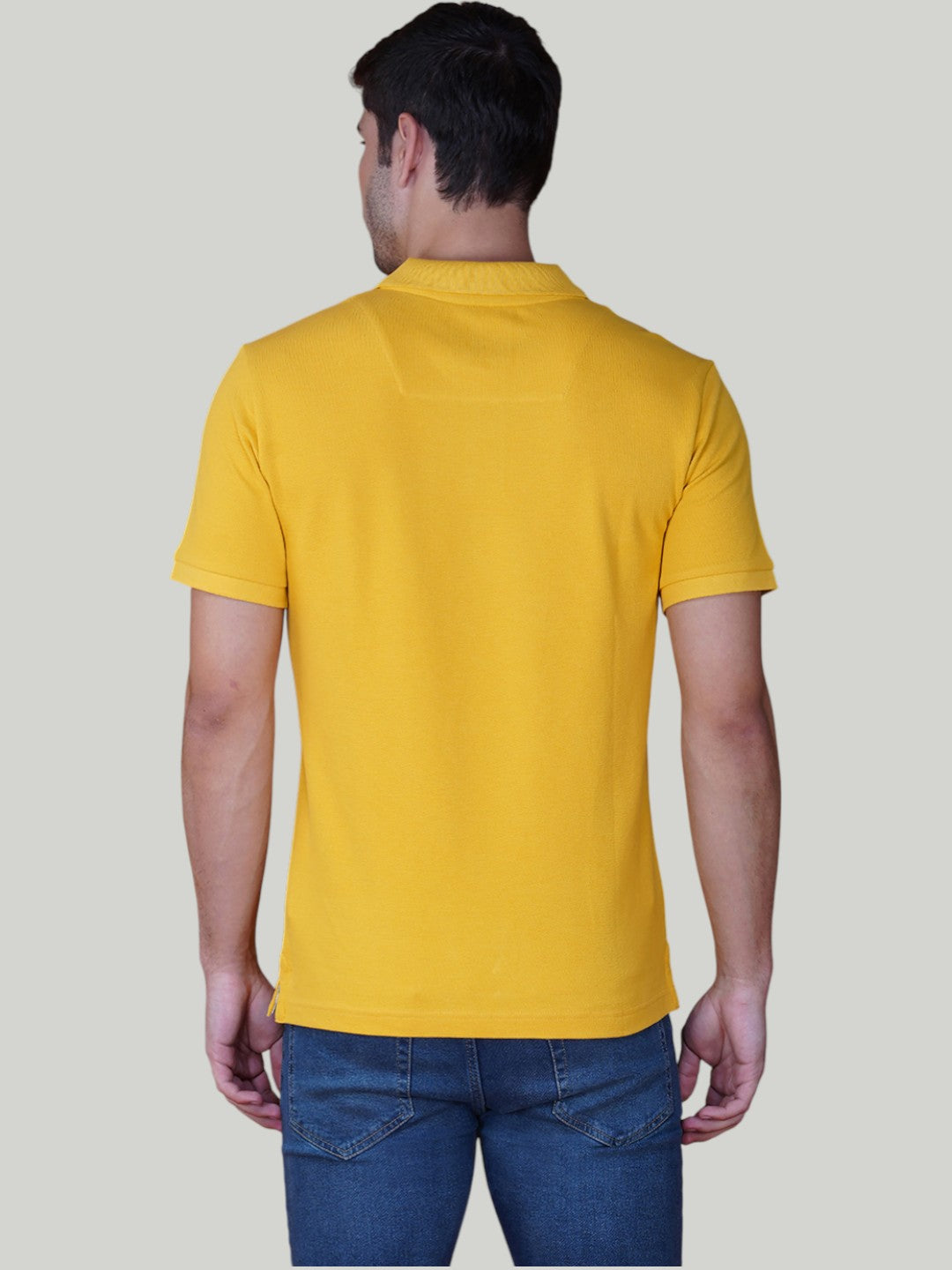 Yellow Premium Pique Cotton Classic Polo T-shirt-Euro Fit (CP 005)