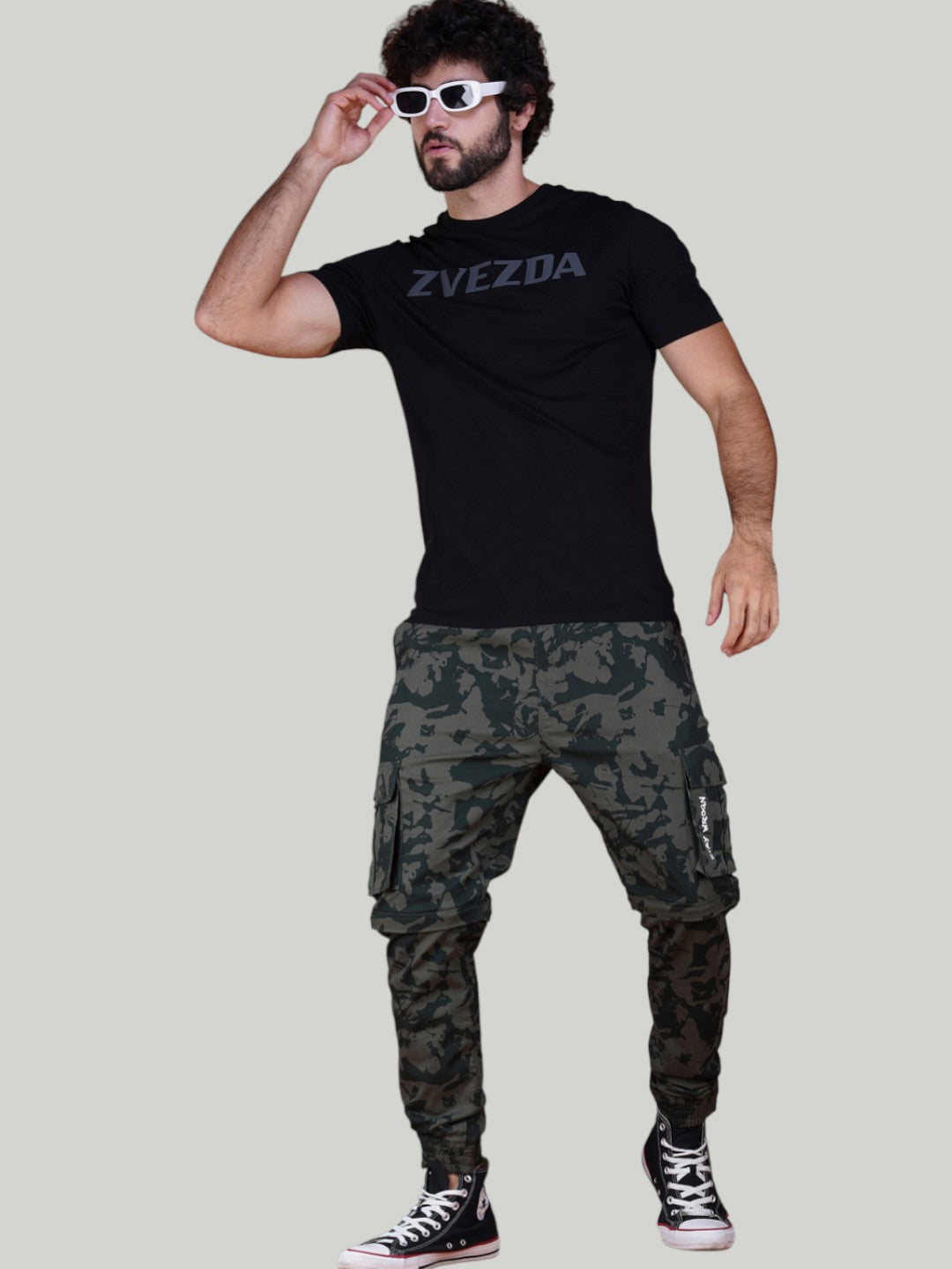 Black Cotton Jersey HD Print T-Shirt - Euro Fit (BRT-004B)