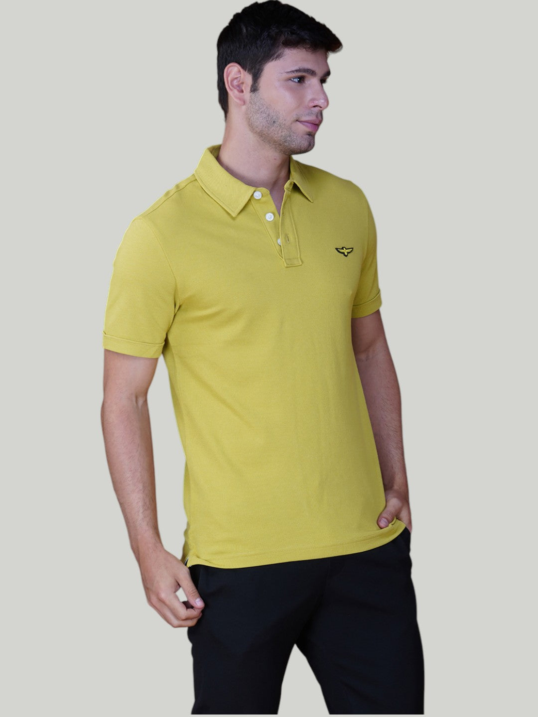 Lime Yellow Premium Pique Cotton Classic Polo – Euro Fit (CP 025)-view1