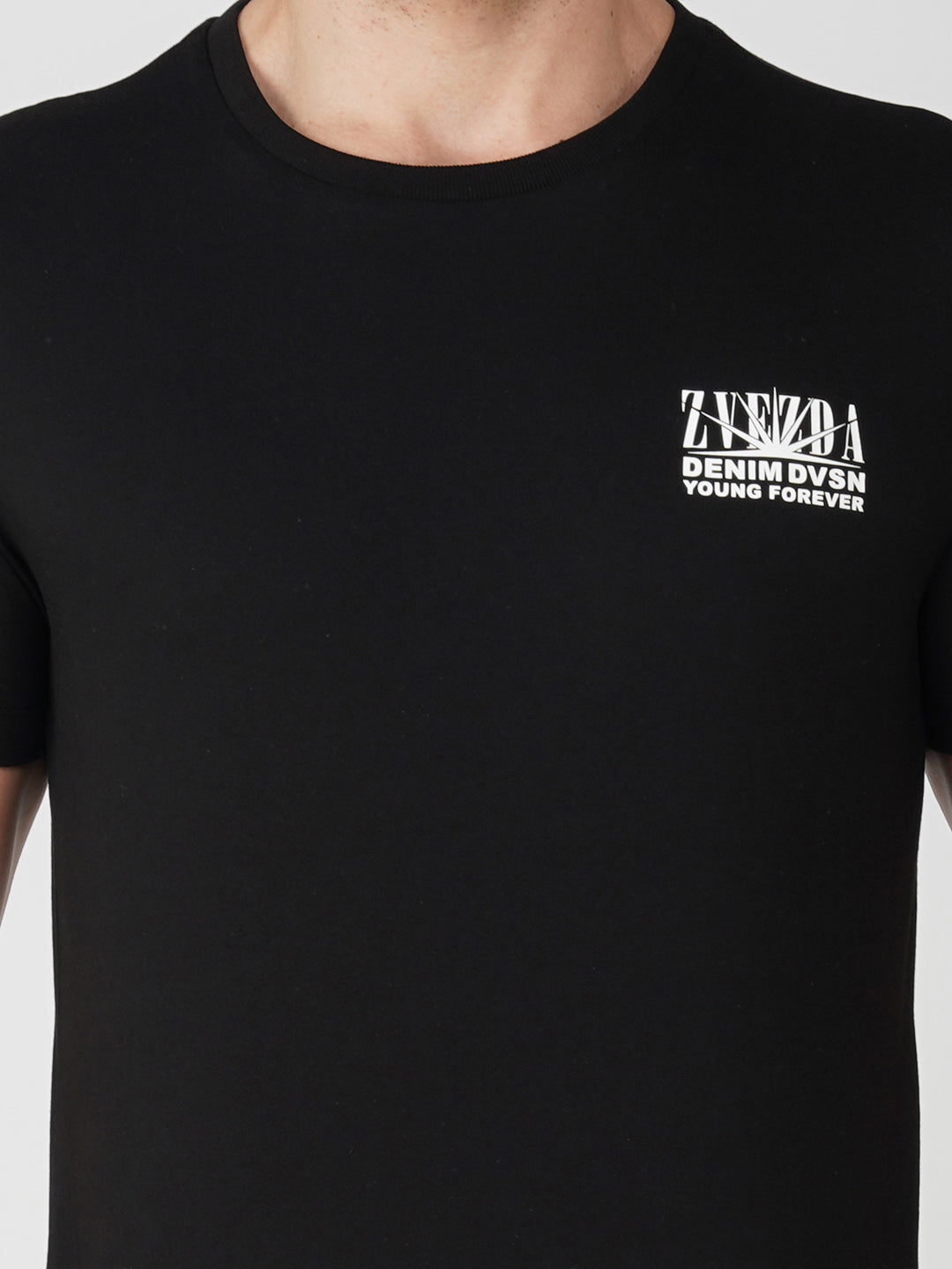 Black Zvezda Original Cotton Jersey T-Shirt - Euro Fit (BRT-011C)
