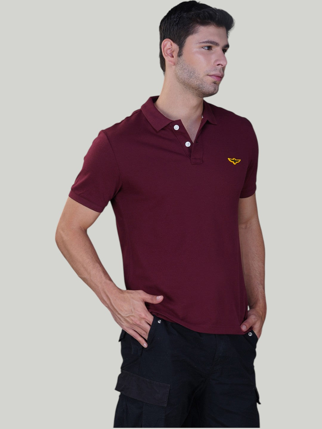 Burgundy Premium Pique Cotton Classic Polo T-shirt – Euro Fit (CP 009)