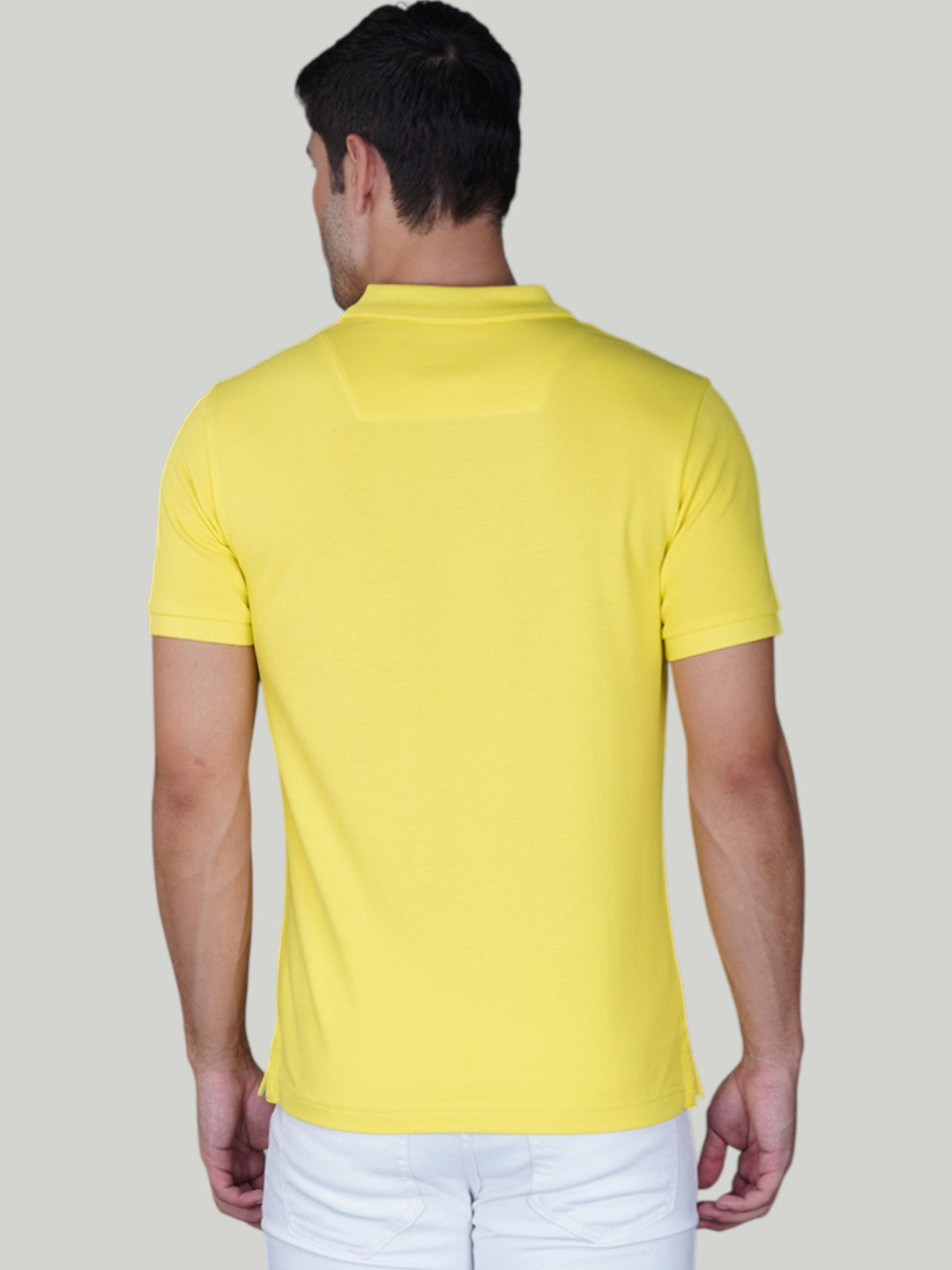 Light Yellow Premium Pique Cotton Classic Polo T-shirt-Euro Fit (CP 012)