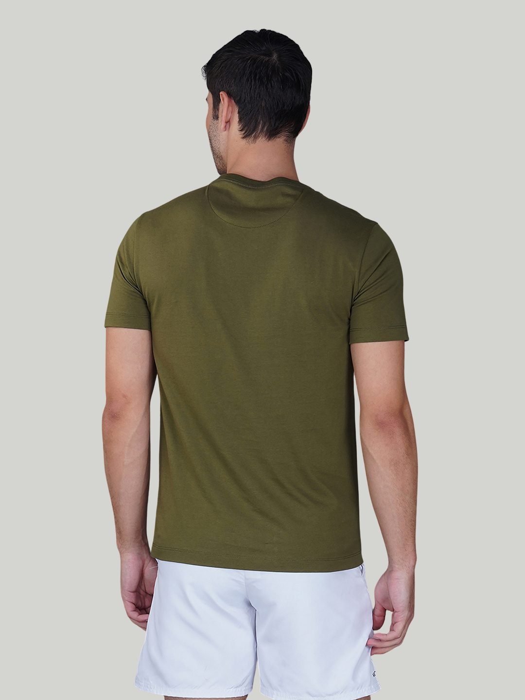 Army Green Solid Cotton Jersey T-Shirt – Euro Fit (CT-017)