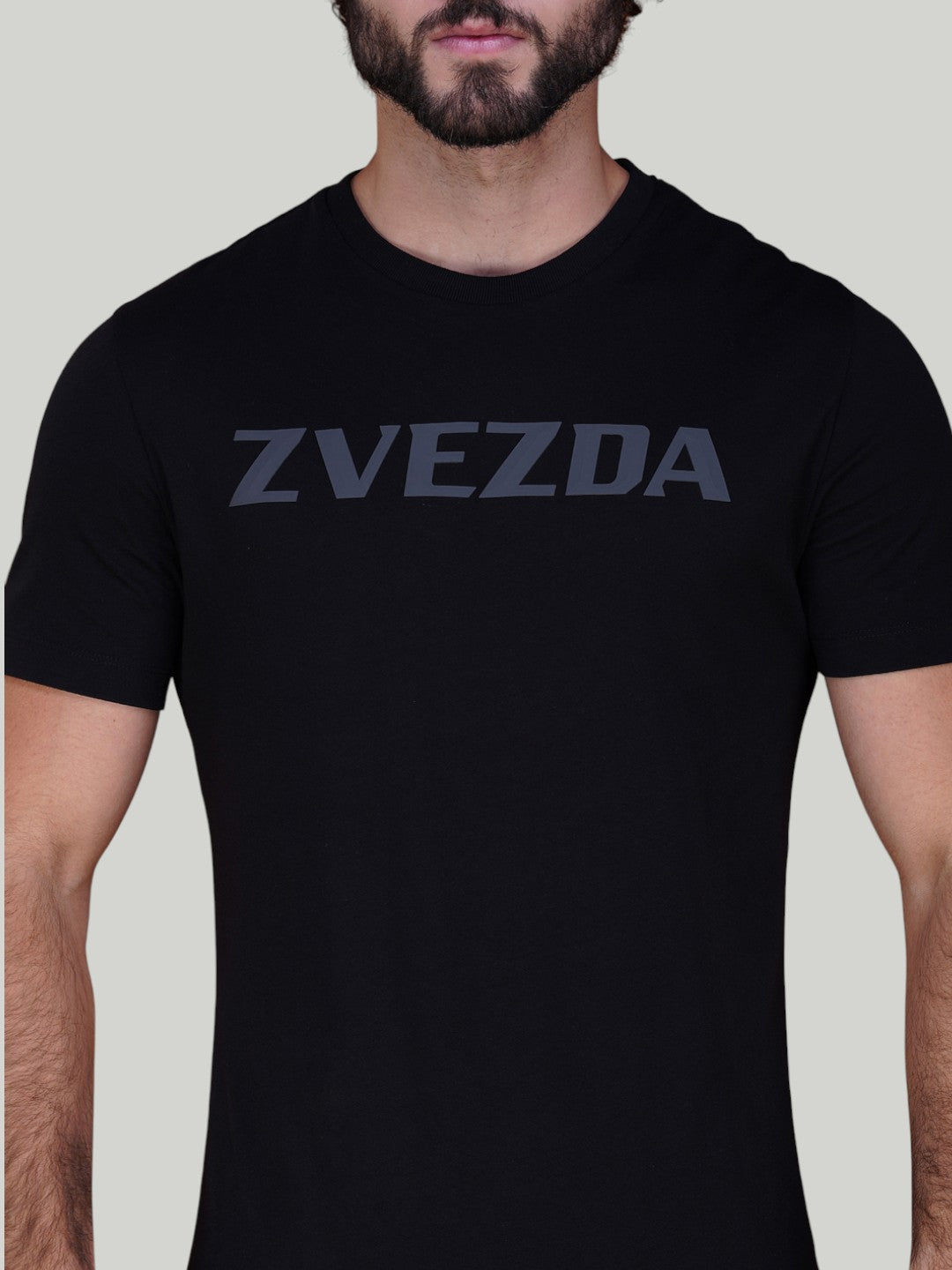 Black Cotton Jersey HD Print T-Shirt - Euro Fit (BRT-004B)