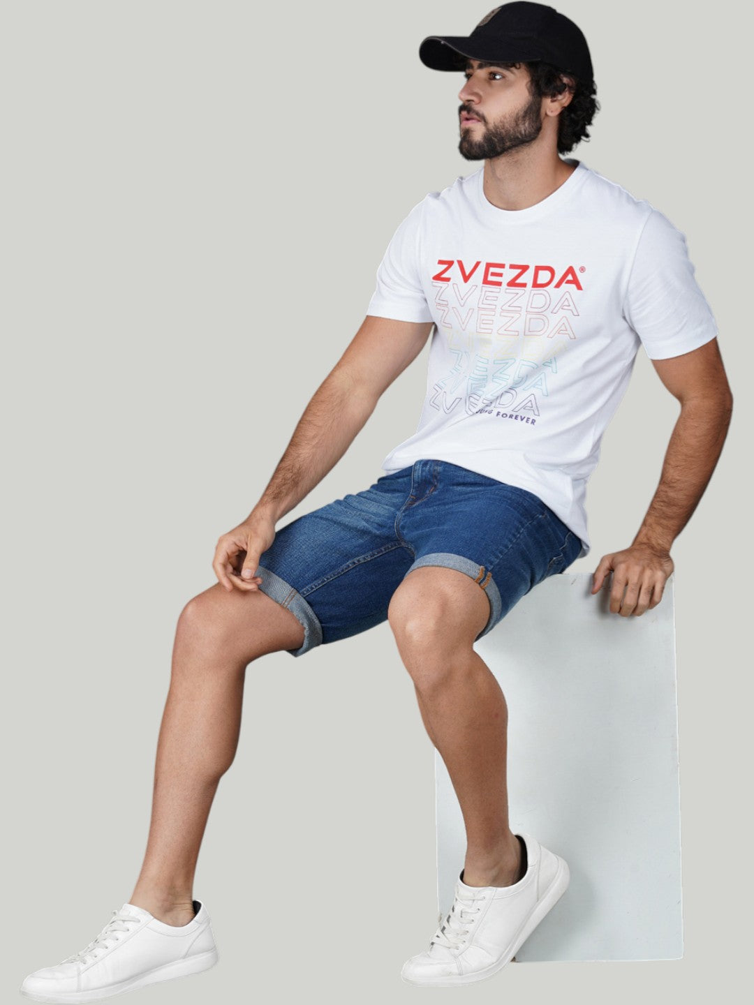 White Zvezda Original Cotton Jersey T-Shirt - Euro Fit (BRT-002A)