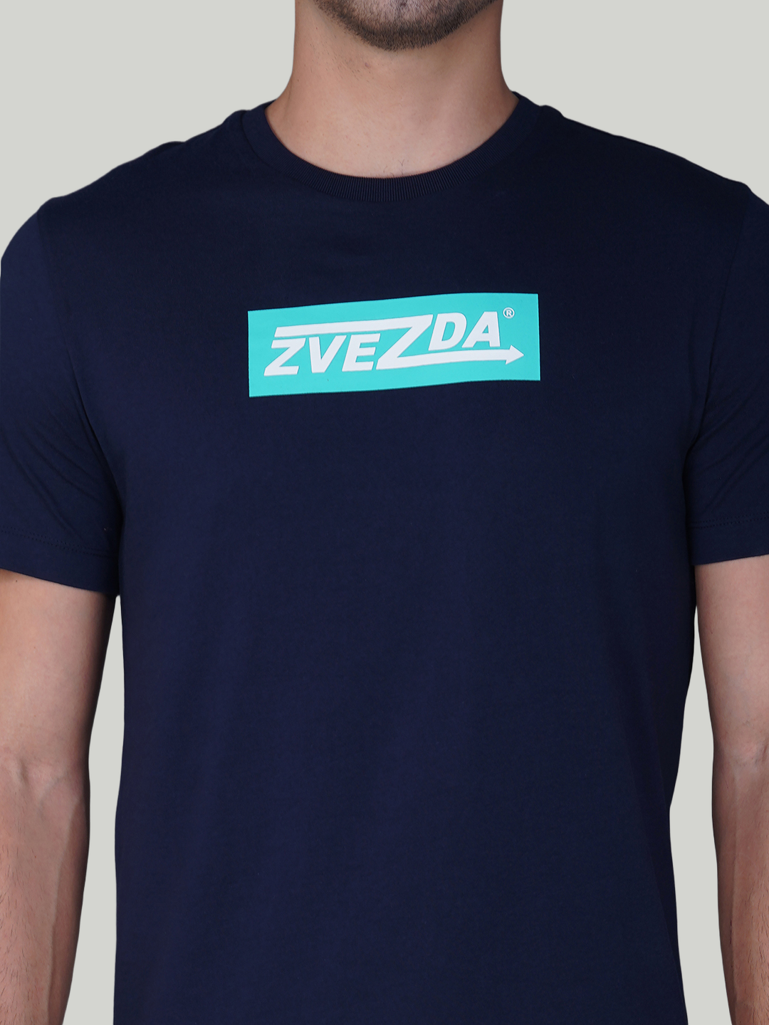 Navy Blue Zvezda Original Cotton Jersey T-Shirts - Euro Fit (BRT-024B)