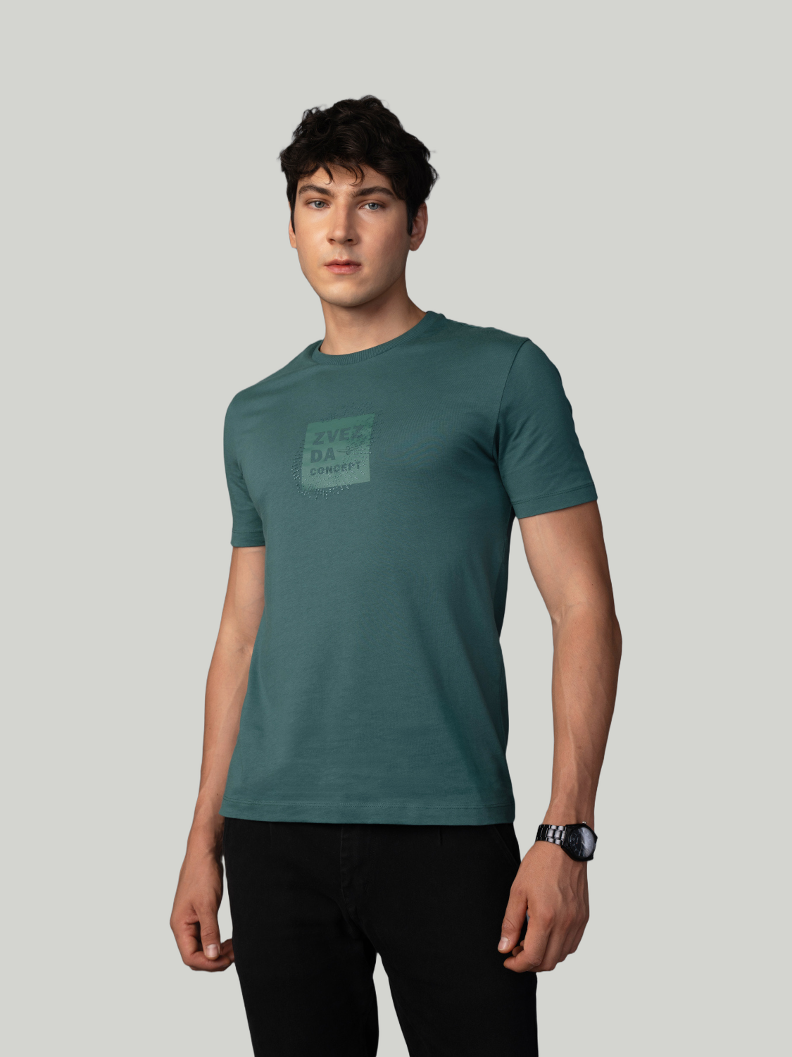 Pine Green Zvezda Original Cotton Jersey T-Shirt - Euro Fit (BRT-017A)