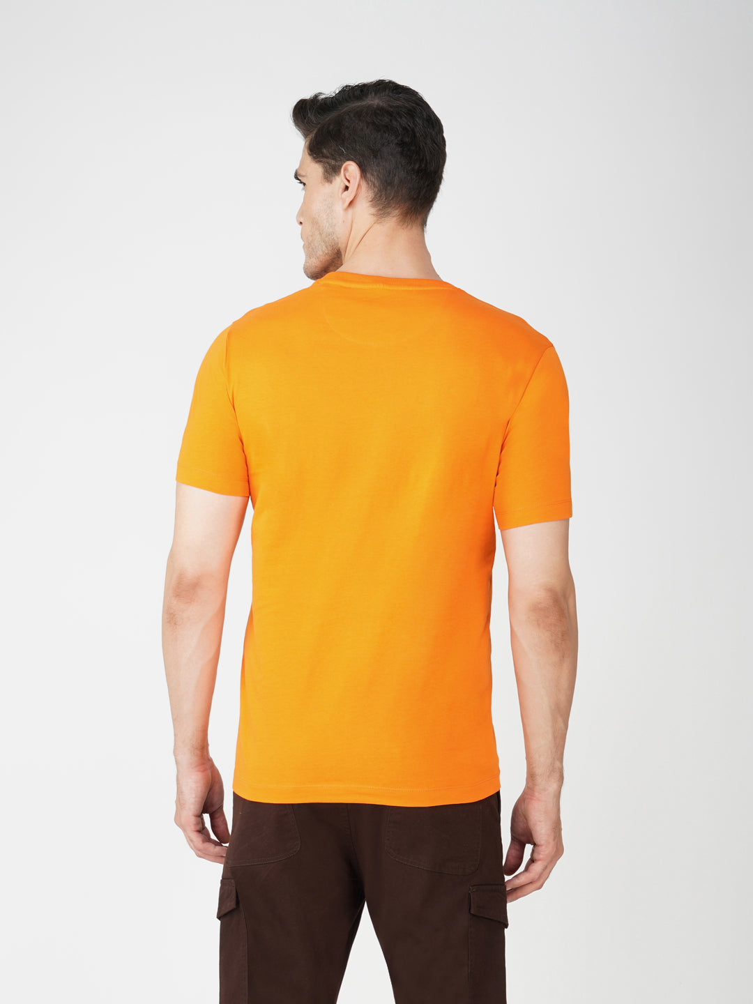 Orange Zvezda Original Cotton Jersey T-Shirt - Euro Fit (BRT-008A)