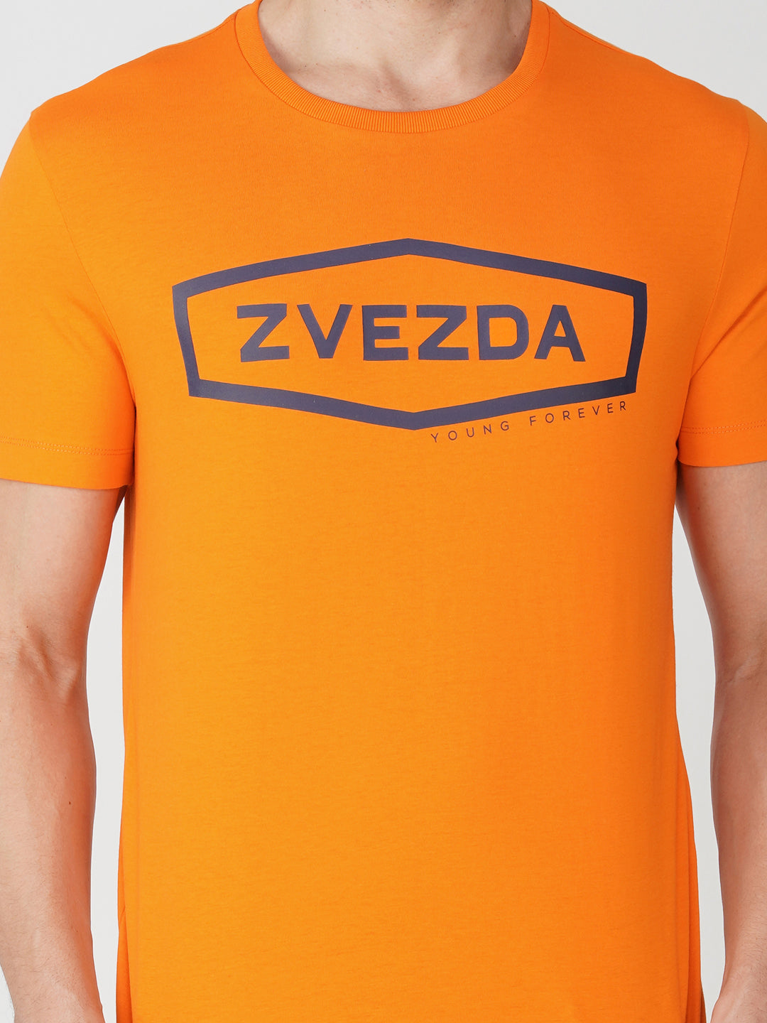 Orange Zvezda Original Cotton Jersey T-Shirt - Euro Fit (BRT-008A)