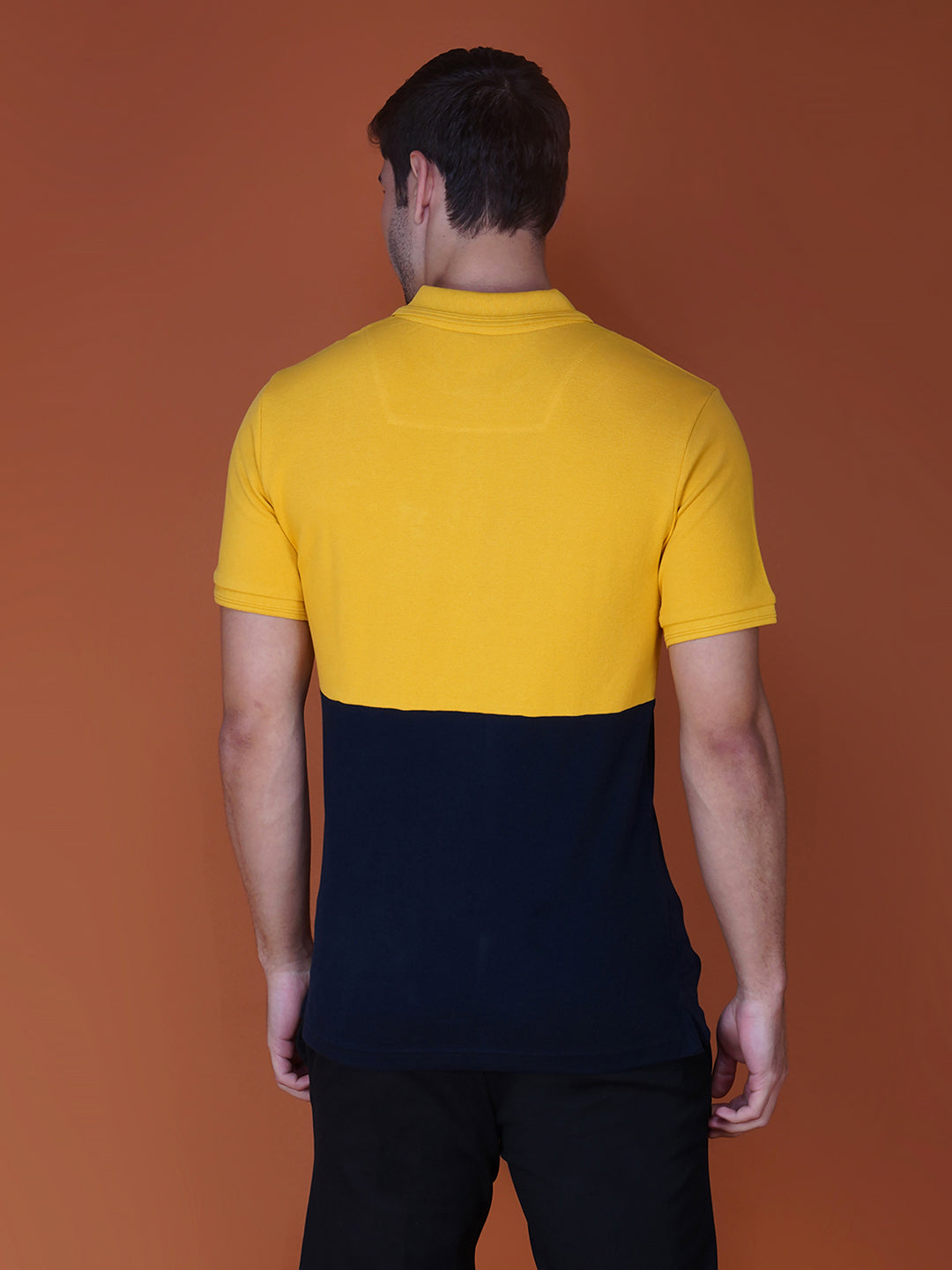 Yellow/Navy Color Block Back view