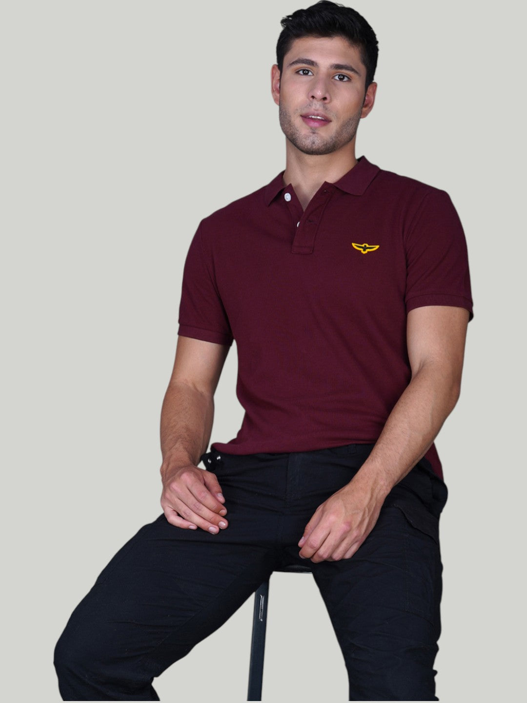 Burgundy Premium Pique Cotton Classic Polo T-shirt – Euro Fit (CP 009)