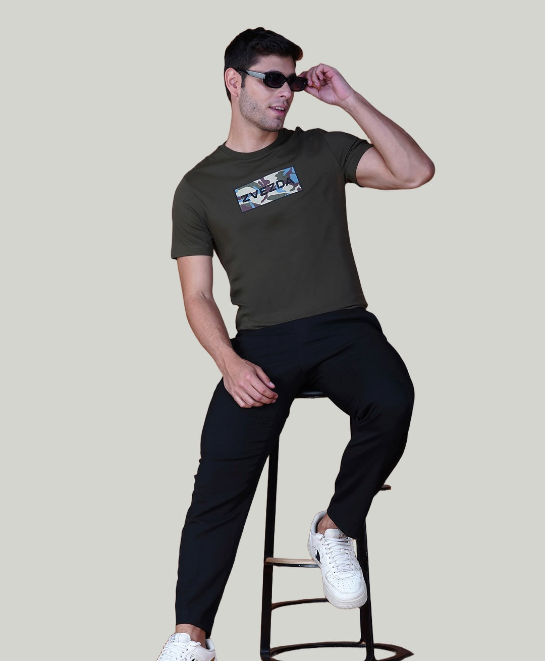 Army Green Zvezda Original Cotton Jersey T-Shirt - Euro Fit (BRT-023B)