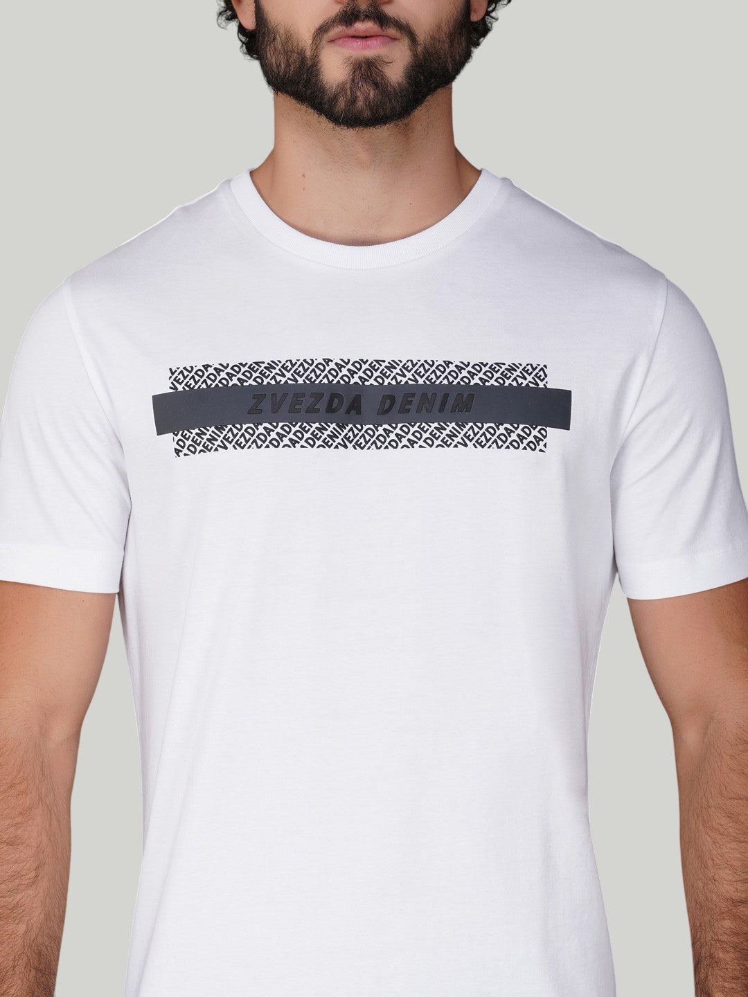 White Zvezda Original Cotton Jersey T-Shirt - Euro Fit (BRT-003A)